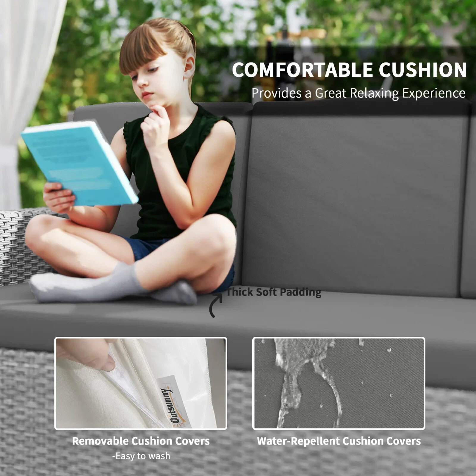 Seven Piece Rattan Garden Sofa Set with Expanding Table Outdoor Furniture Set - Home and Garden Furniture Shop - rustic - furniture