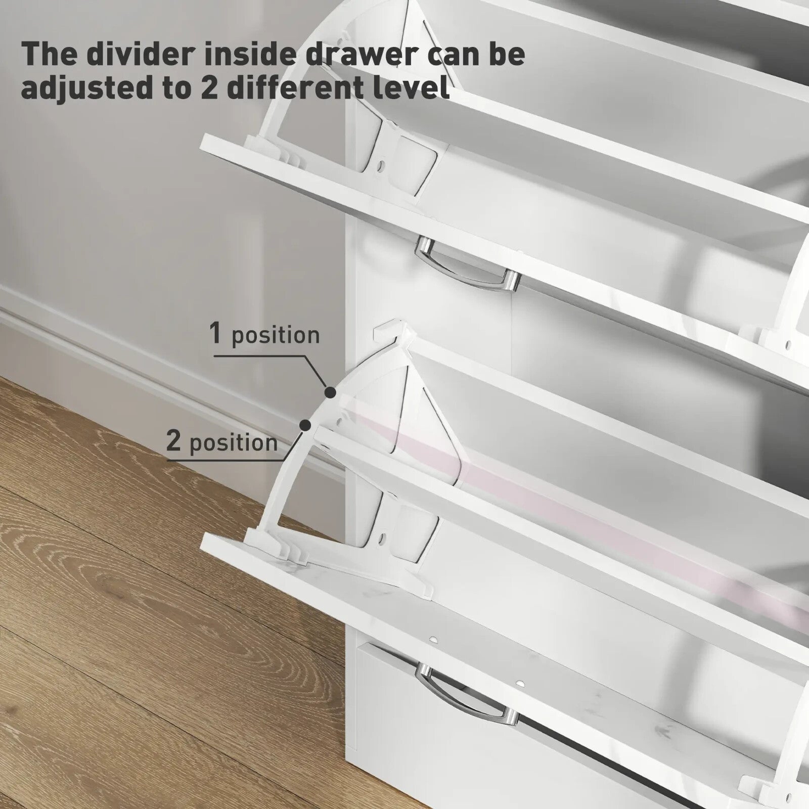 Shoe Cabinet Cupboard for 18 Pairs with Top Flip Drawer Storage Organiser White - Home and Garden Furniture Shop - rustic - furniture