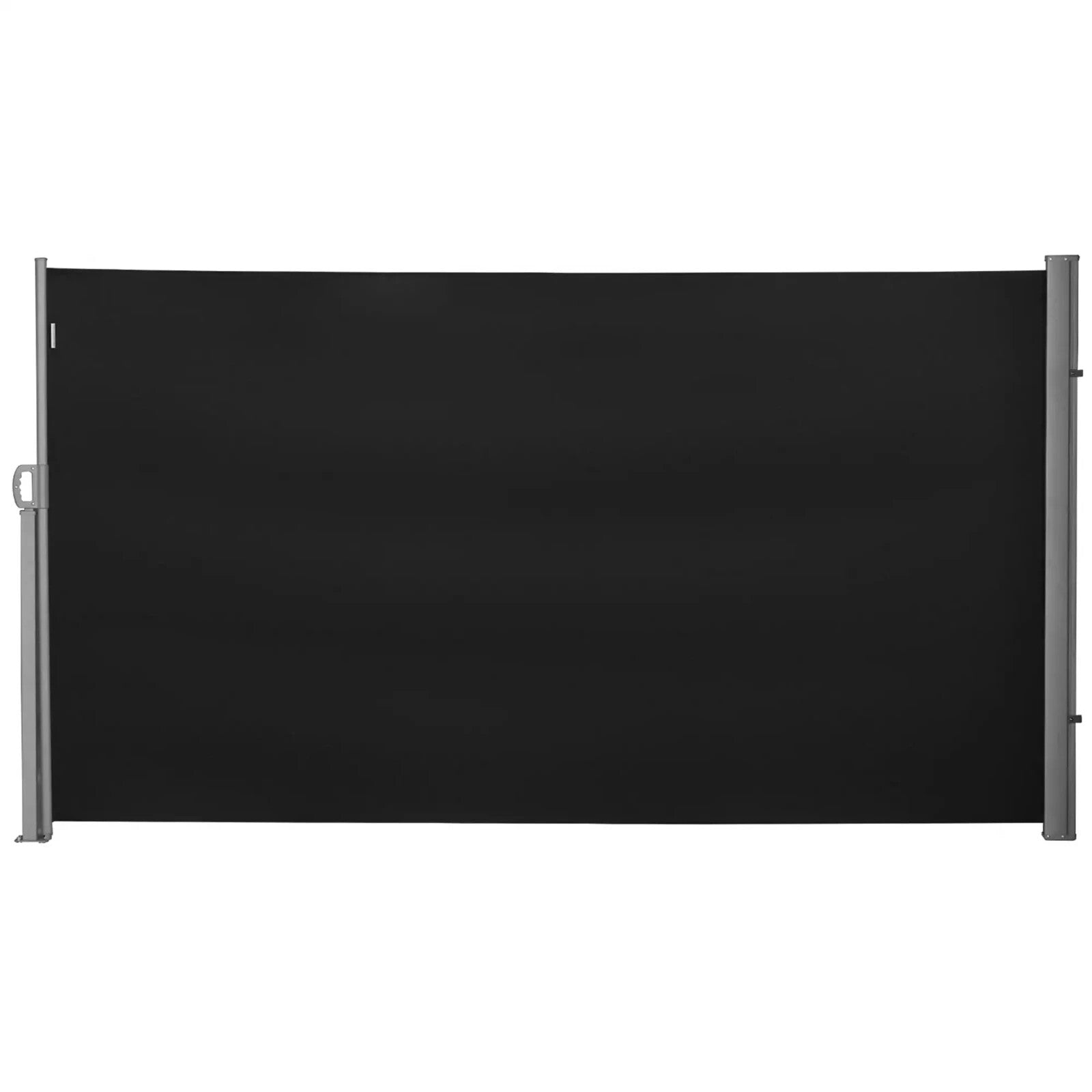 Side Awning Screen Privacy Divider Rectangular Steel Frame Retractable Sun Black - Home and Garden Furniture Shop - #rustic - furniture#