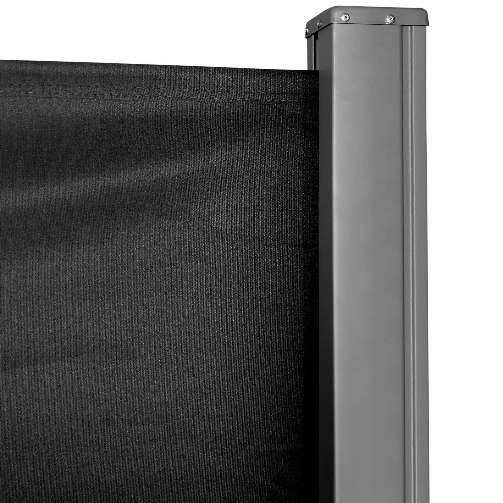 Side Awning Screen Privacy Divider Rectangular Steel Frame Retractable Sun Black - Home and Garden Furniture Shop - #rustic - furniture#