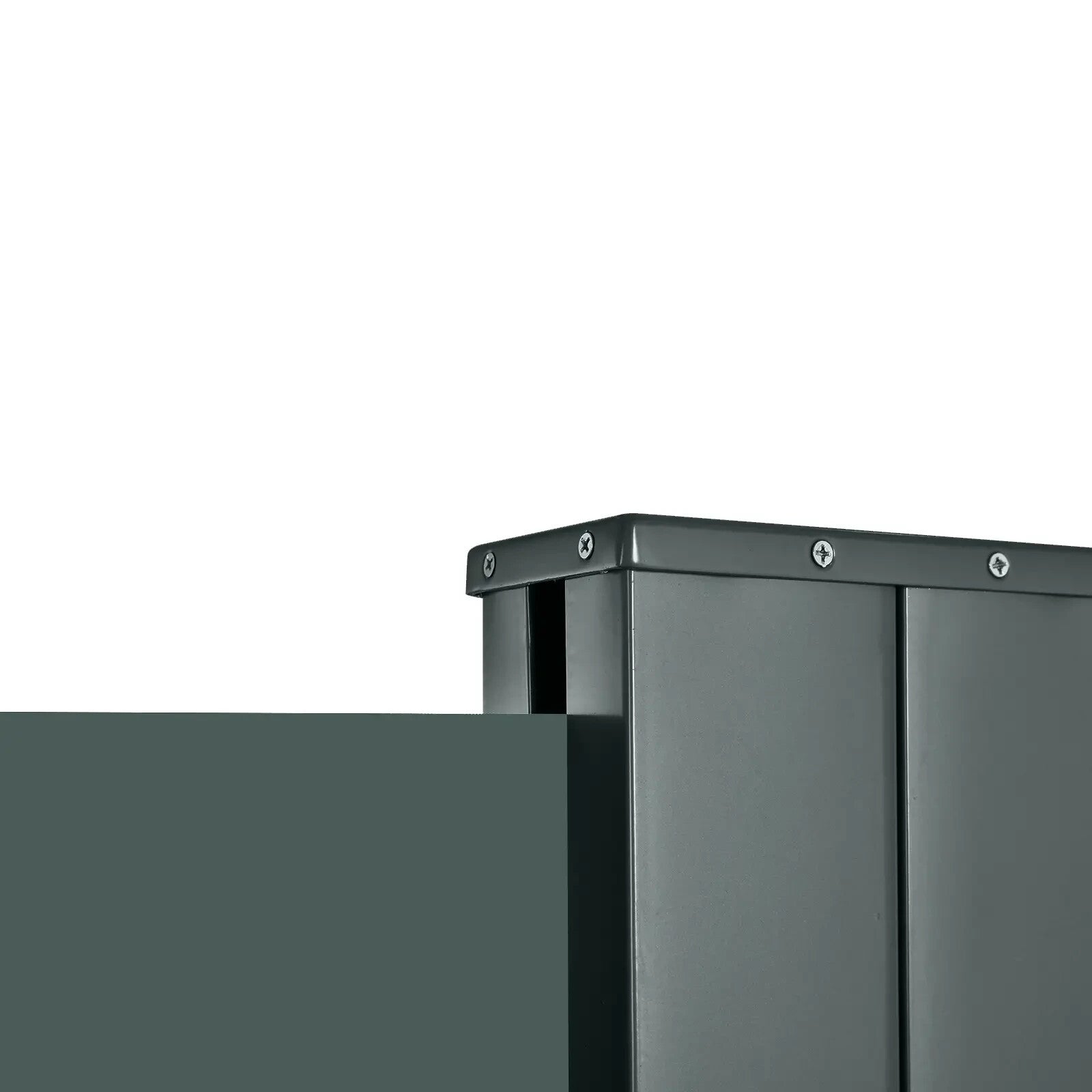 Side Awning Steel Frame Retractable Screen Fence Privacy Divider Grey - Home and Garden Furniture Shop - rustic - furniture