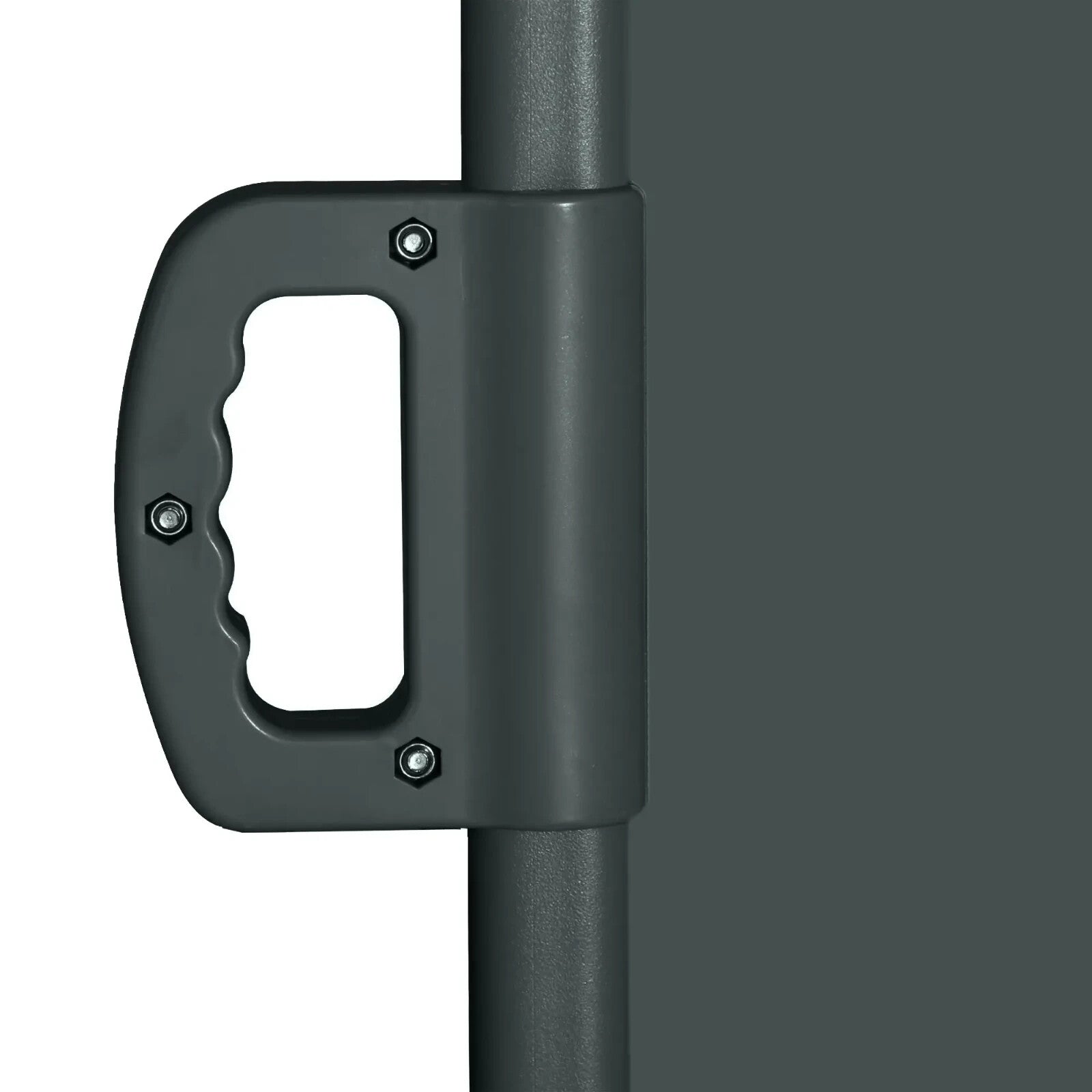 Side Awning Steel Frame Retractable Screen Fence Privacy Divider Grey - Home and Garden Furniture Shop - rustic - furniture