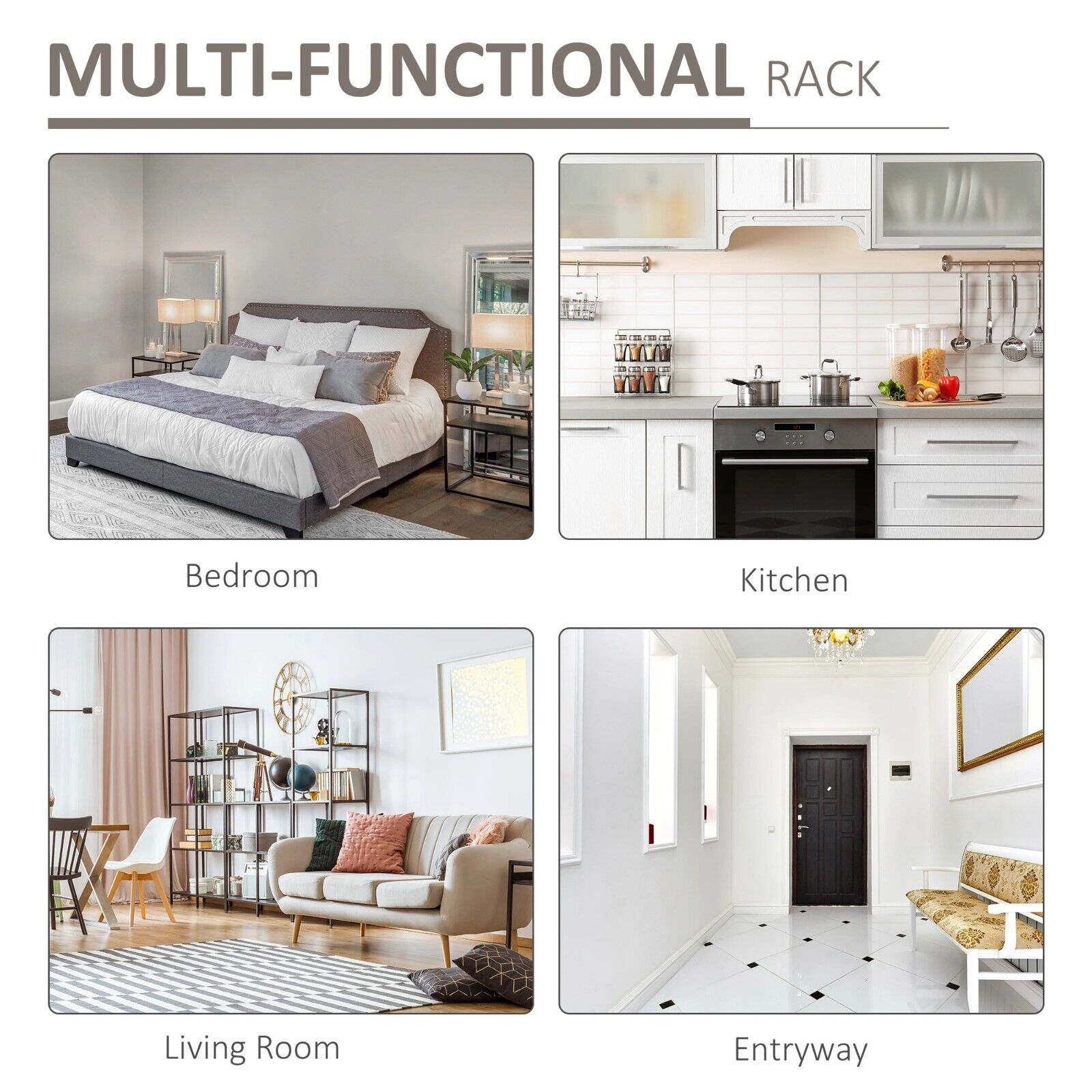 Slim Industrial Console Table Hallway Storage Display Shelving Unit Bookshelf - Home and Garden Furniture Shop - rustic - furniture