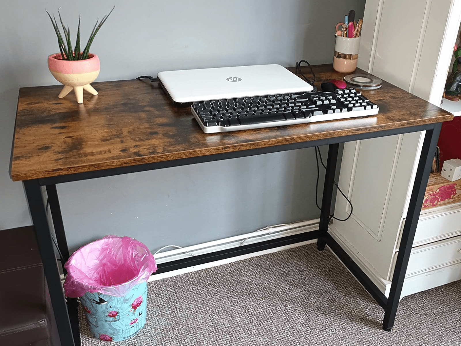 Small Computer Desk Bedroom Writing Table PC Desk Home Office Study Workstation - Home and Garden Furniture Shop - rustic - furniture