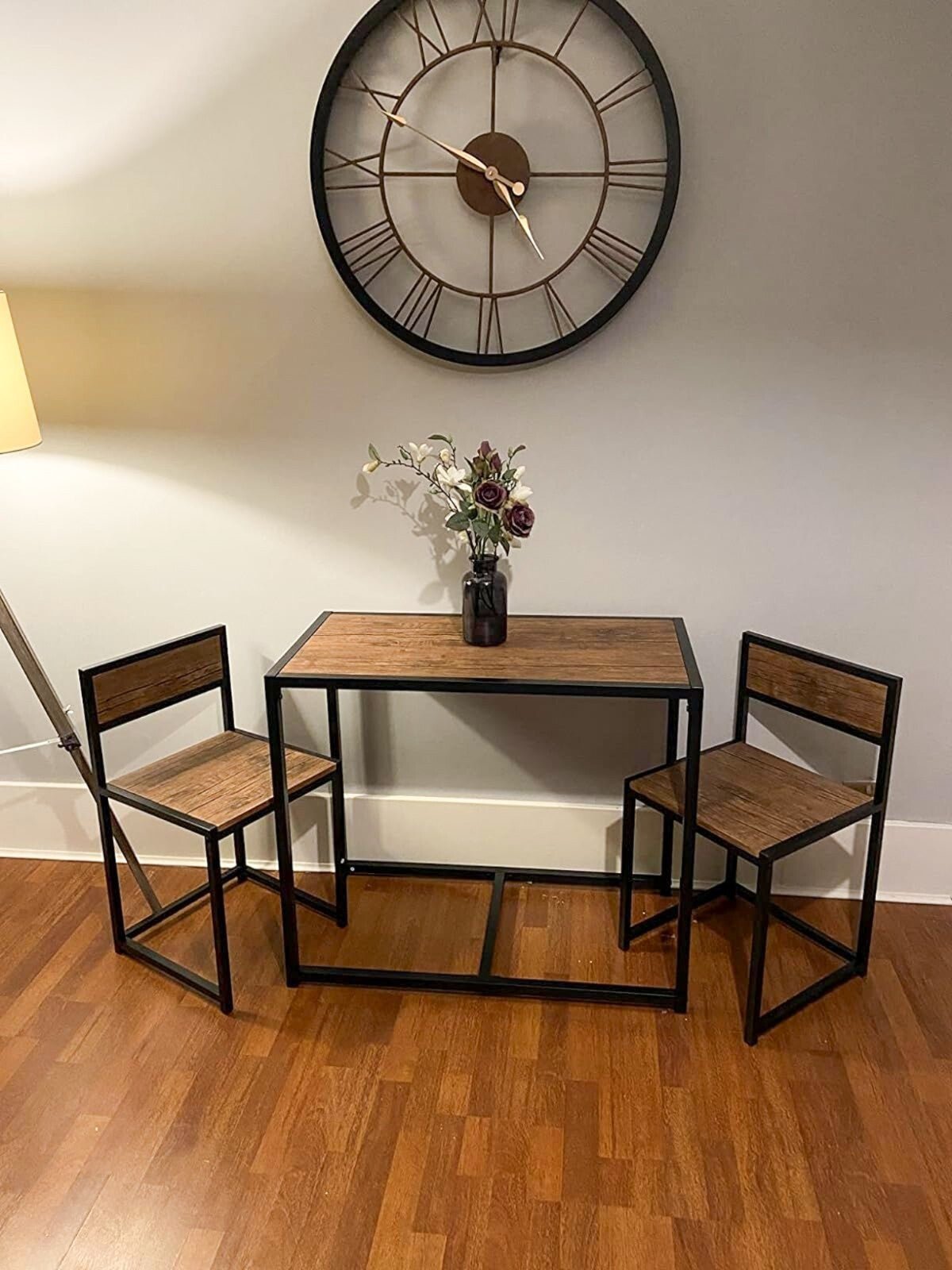 Small Dining Table 2 Chairs Kitchen Furniture Set Space Saving Breakfast Table - Home and Garden Furniture Shop - rustic - furniture