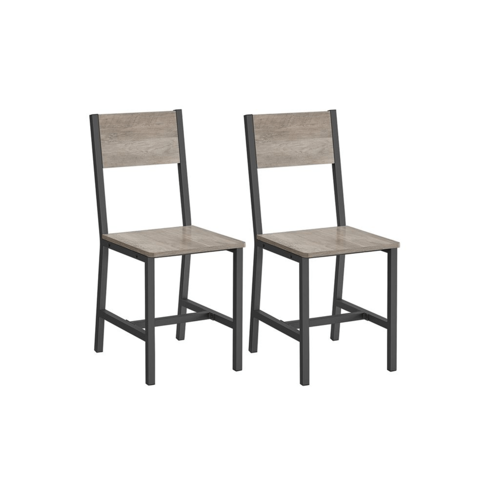 Small Table and 2 Chairs Set Space Saving Kitchen Round Dining Table Metal Legs - Home and Garden Furniture Shop - rustic - furniture