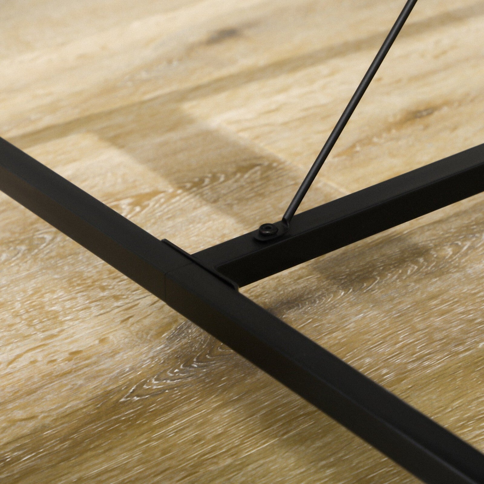 Space Saving Industrial Dining Table 2 Benches Set Kitchen Breakfast Metal Legs - Home and Garden Furniture Shop - rustic - furniture