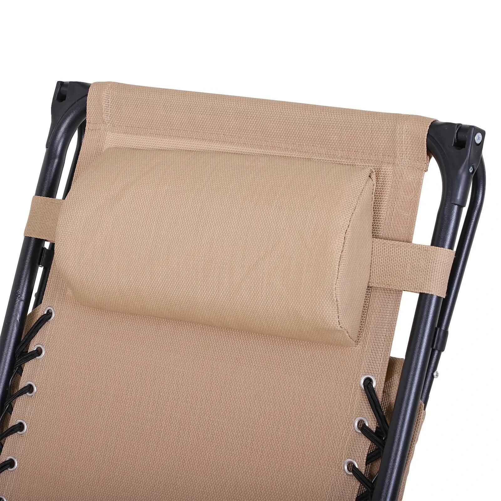 Steel Frame Zero Gravity Outdoor Garden Deck Chair Recliner with Sun Canopy - Home and Garden Furniture Shop - rustic - furniture