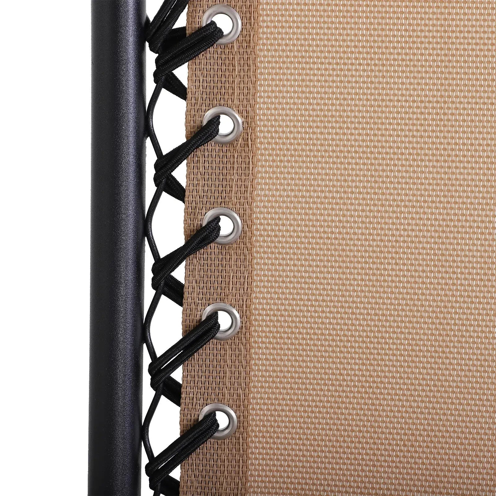 Steel Frame Zero Gravity Outdoor Garden Deck Chair Recliner with Sun Canopy - Home and Garden Furniture Shop - rustic - furniture