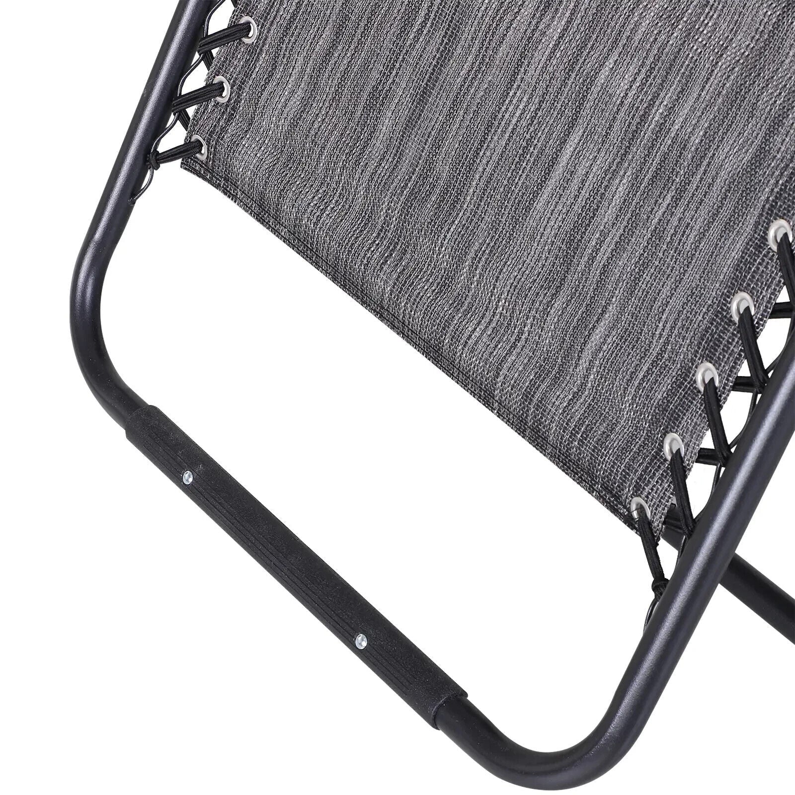 Steel Frame Zero Gravity Outdoor Garden Deck Chair w/ Adjustable Canopy Lounger - Home and Garden Furniture Shop - #rustic - furniture#