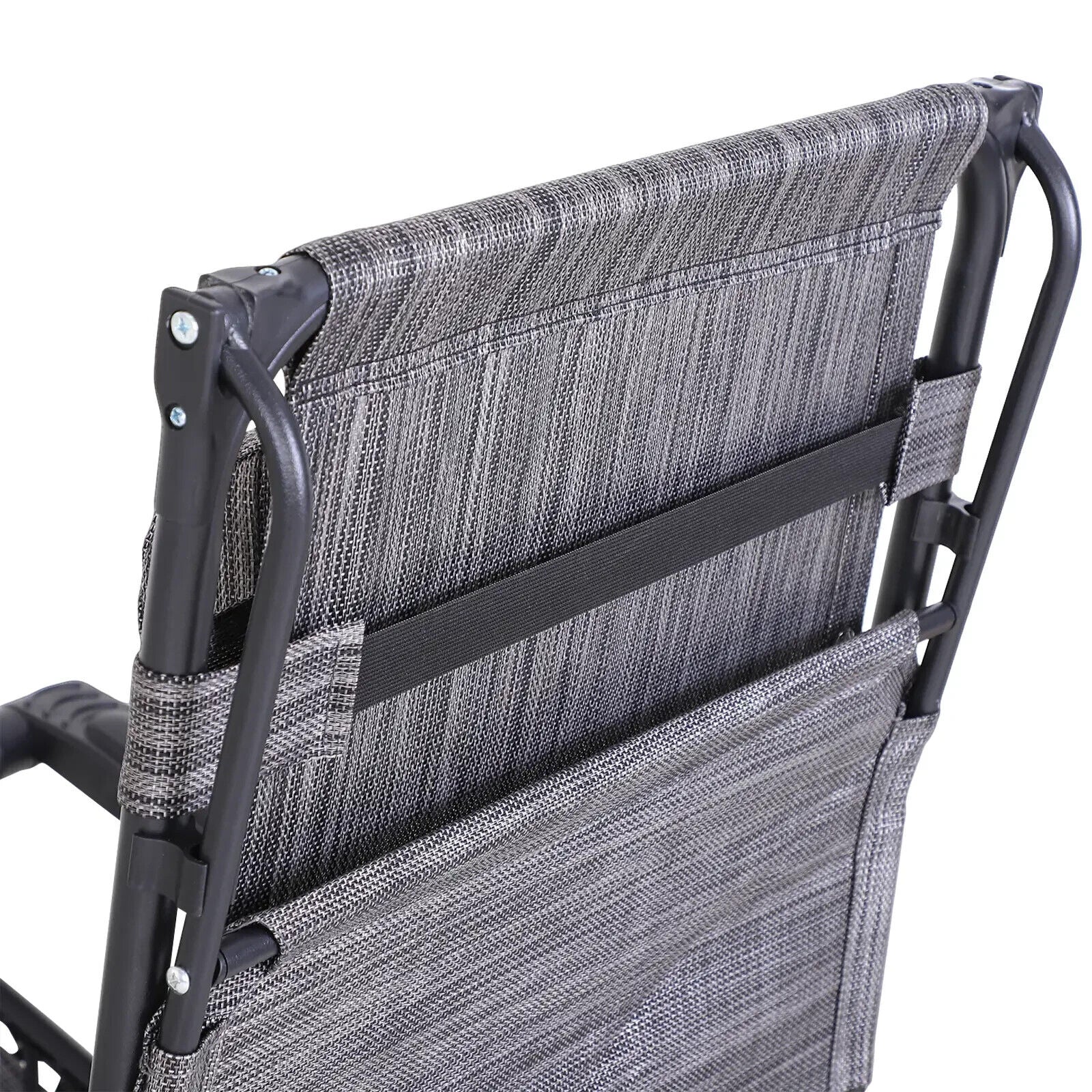 Steel Frame Zero Gravity Outdoor Garden Deck Chair w/ Adjustable Canopy Lounger - Home and Garden Furniture Shop - #rustic - furniture#