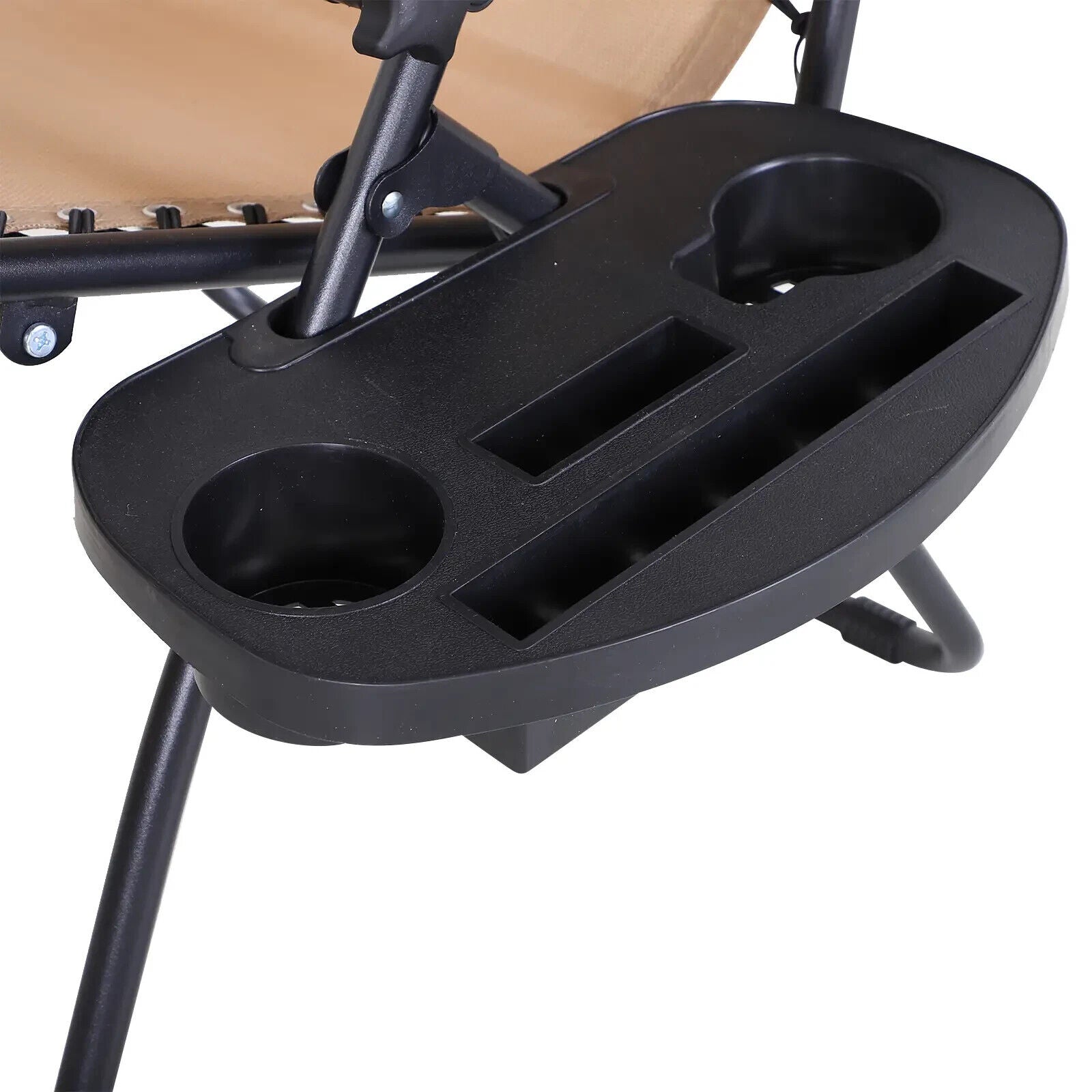 Steel Frame Zero Gravity Outdoor Garden Deck Chair w/ Adjustable Canopy Recliner - Home and Garden Furniture Shop - #rustic - furniture#