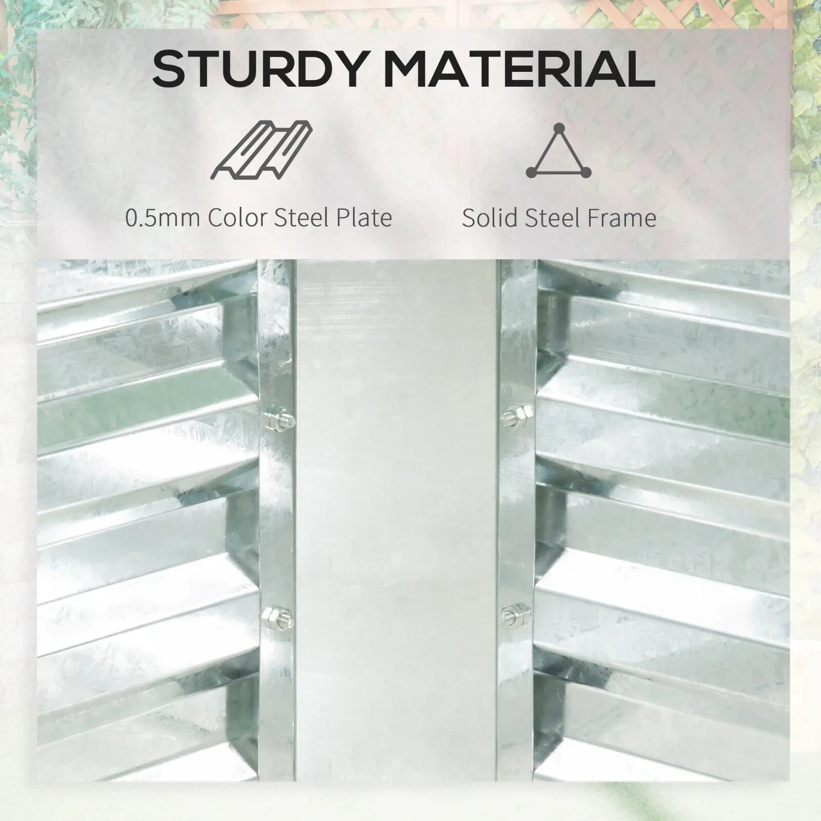 Steel Raised Garden Planter Box Kit w/ Greenhouse Cover Outdoor Dual Use Growing - Home and Garden Furniture Shop - rustic - furniture