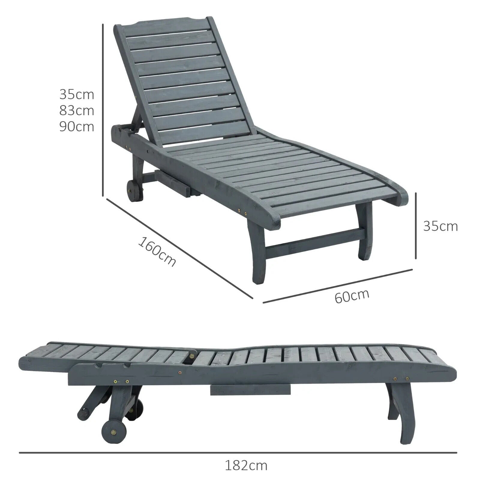 Sun Lounger Cushion Only 190x56x10cm Garden Chair Pad UPF20 Thick Sunbed Cushion - Home and Garden Furniture Shop - #rustic - furniture#