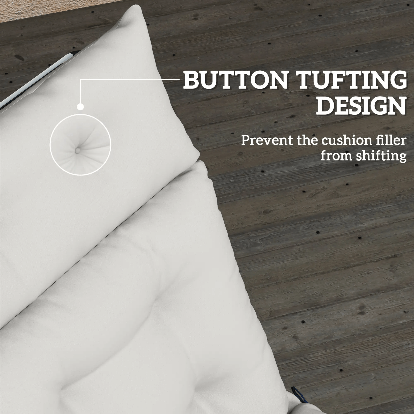 Sun Lounger Cushion Only 190x56x10cm Garden Chair Pad UPF20 Thick Sunbed Cushion - Home and Garden Furniture Shop - rustic - furniture