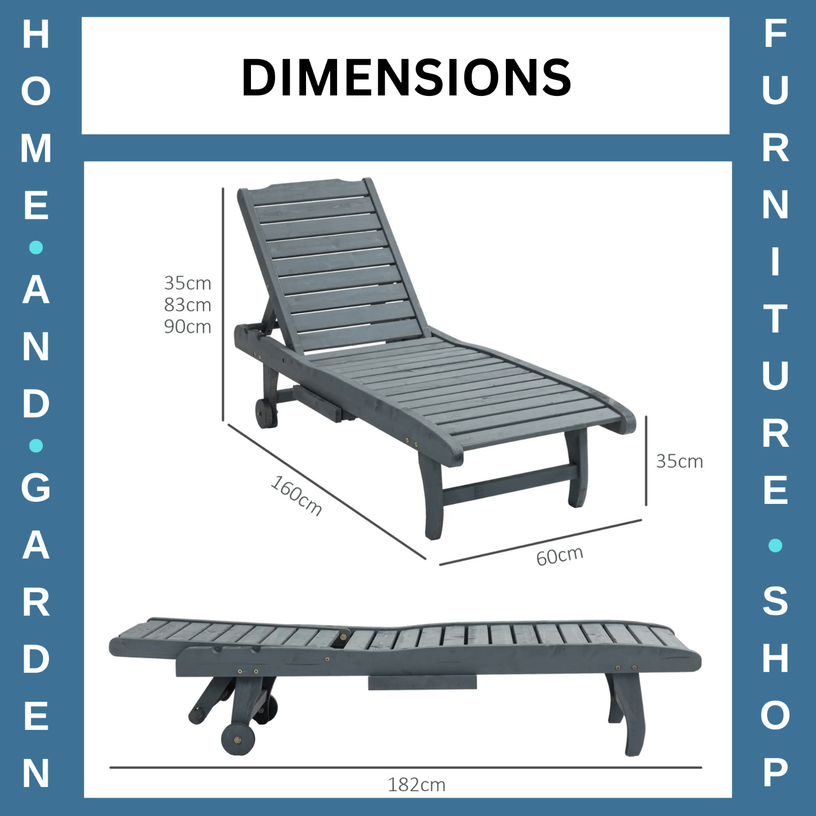 Sun Lounger Cushion Only 190x56x10cm Garden Chair Pad UPF20 Thick Sunbed Cushion - Home and Garden Furniture Shop - #rustic - furniture#
