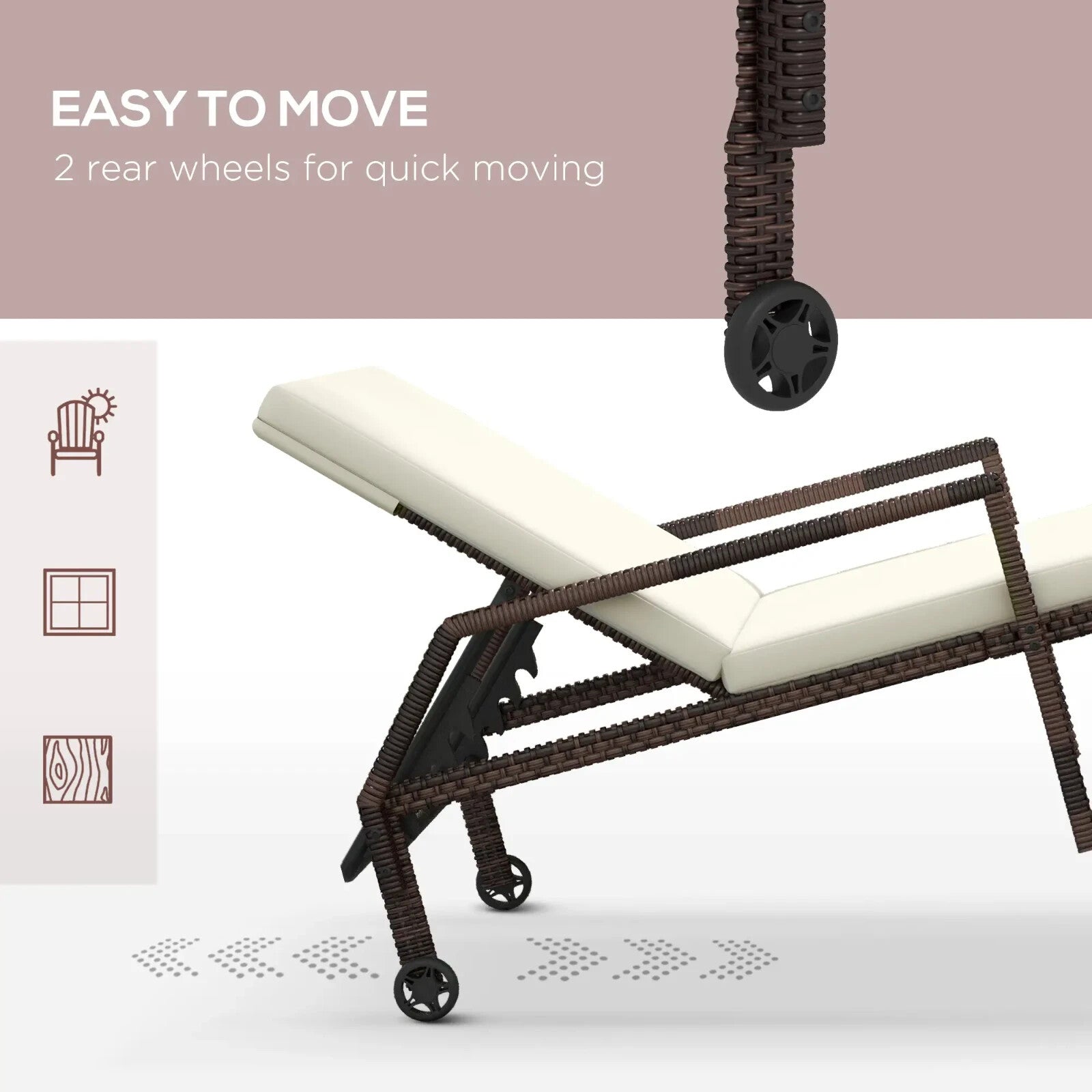 Sun Lounger Recliner Bed Folding Chairs for Camping Garden Beach 5 Position Back - Home and Garden Furniture Shop - rustic - furniture