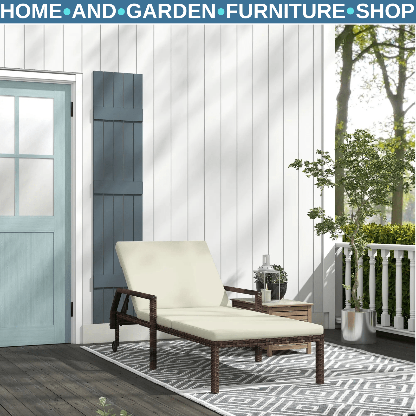 Sun Lounger Recliner Bed Folding Chairs for Camping Garden Beach 5 Position Back - Home and Garden Furniture Shop - rustic - furniture