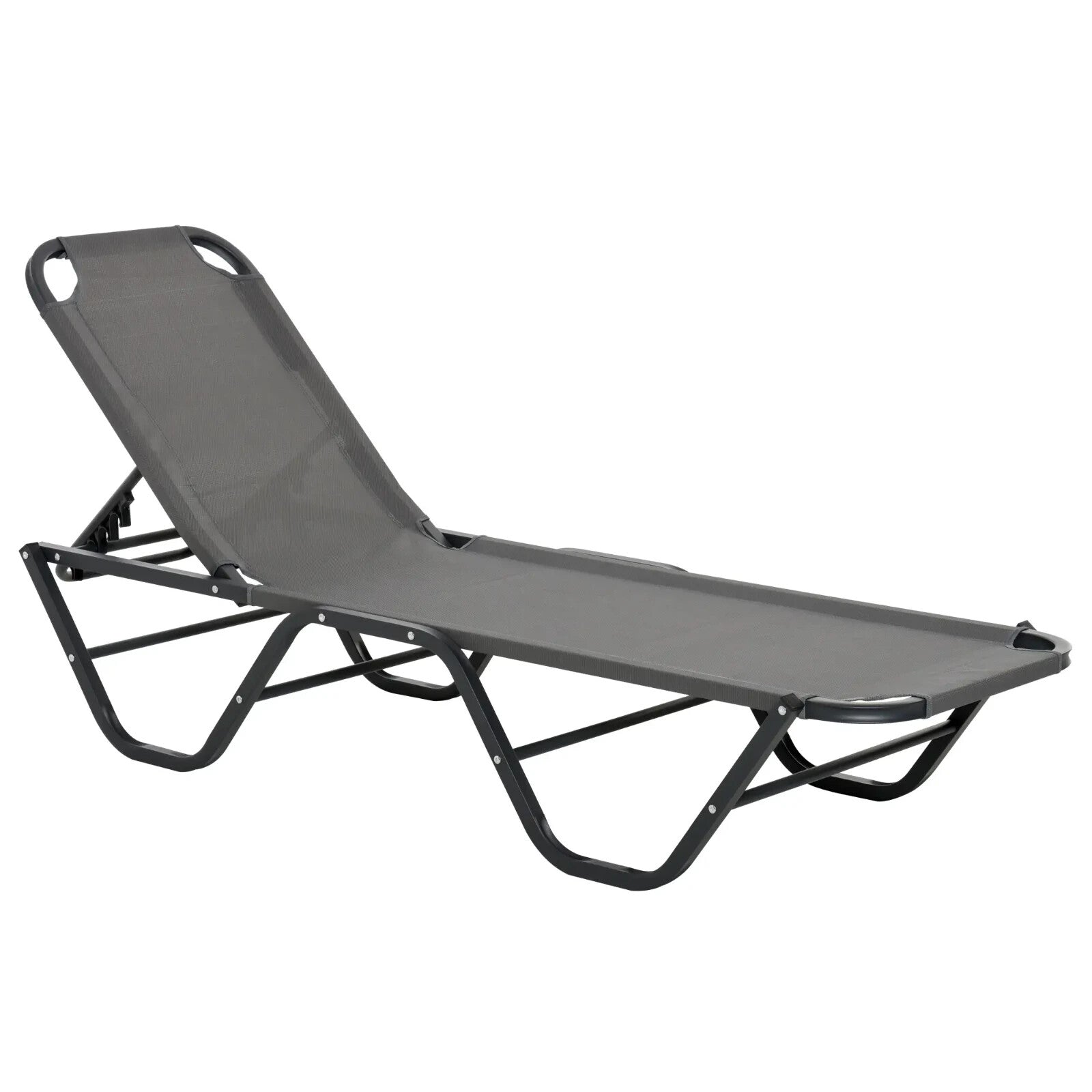 Sun Lounger Recliner Relaxer With 5 Position Adjustable Backrest For Garden Pool - Home and Garden Furniture Shop - rustic - furniture