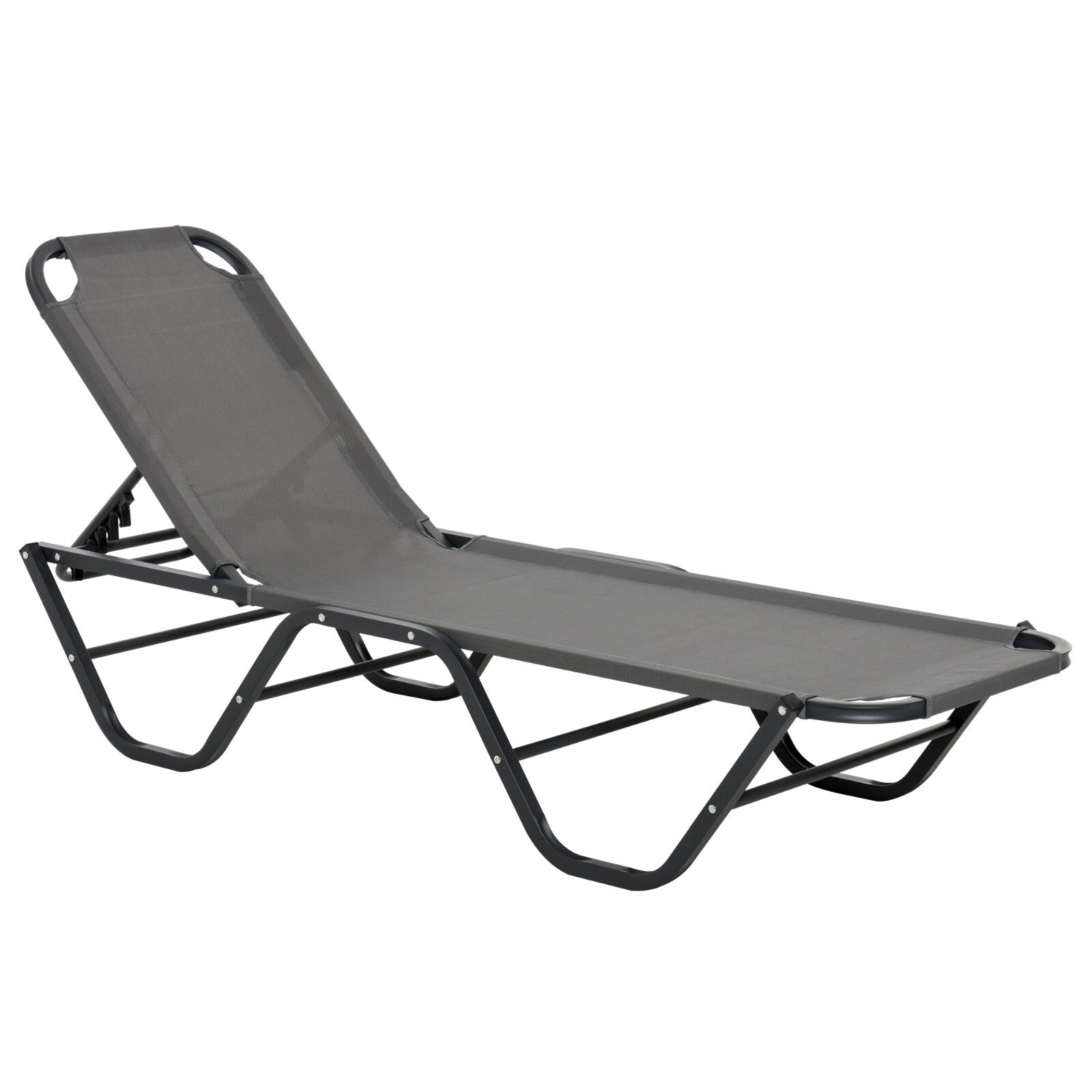 Sun Lounger Recliner Relaxer With 5 Position Adjustable Backrest For Garden Pool - Home and Garden Furniture Shop - rustic - furniture