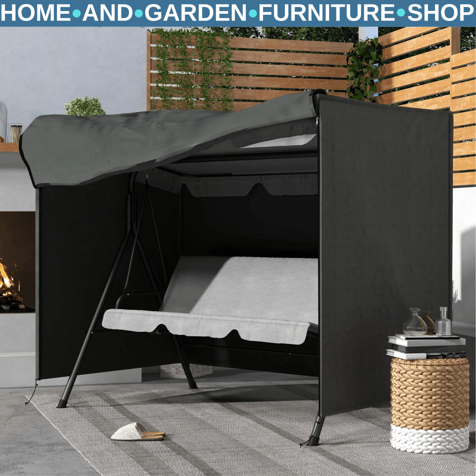 Swing Chair Cover Garden Furniture Rain Protector Large Waterproof Patio Outdoor - Home and Garden Furniture Shop - rustic - furniture