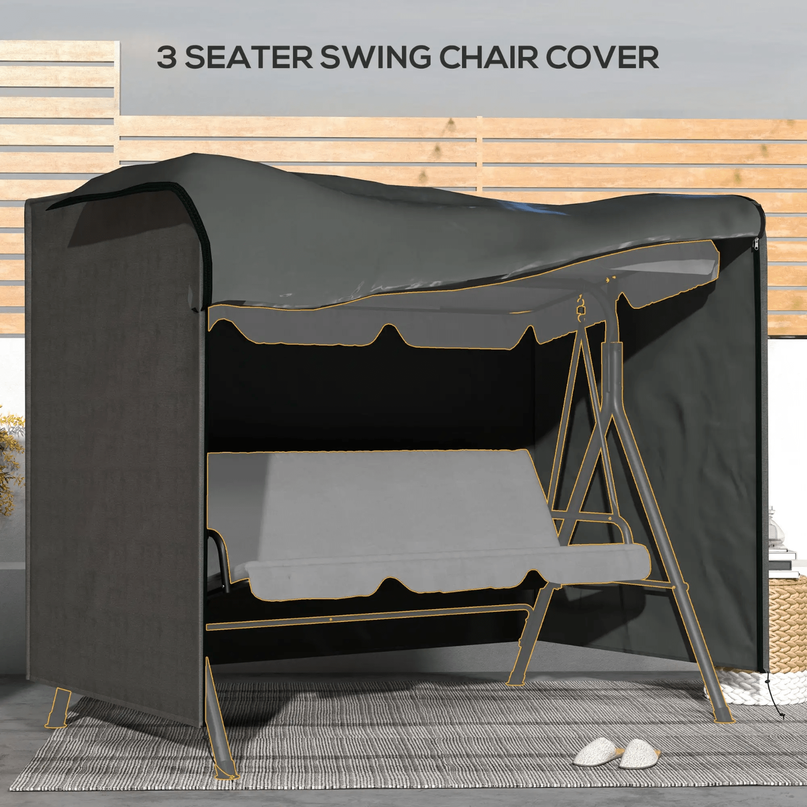 Swing Chair Cover Garden Furniture Rain Protector Large Waterproof Patio Outdoor - Home and Garden Furniture Shop - rustic - furniture