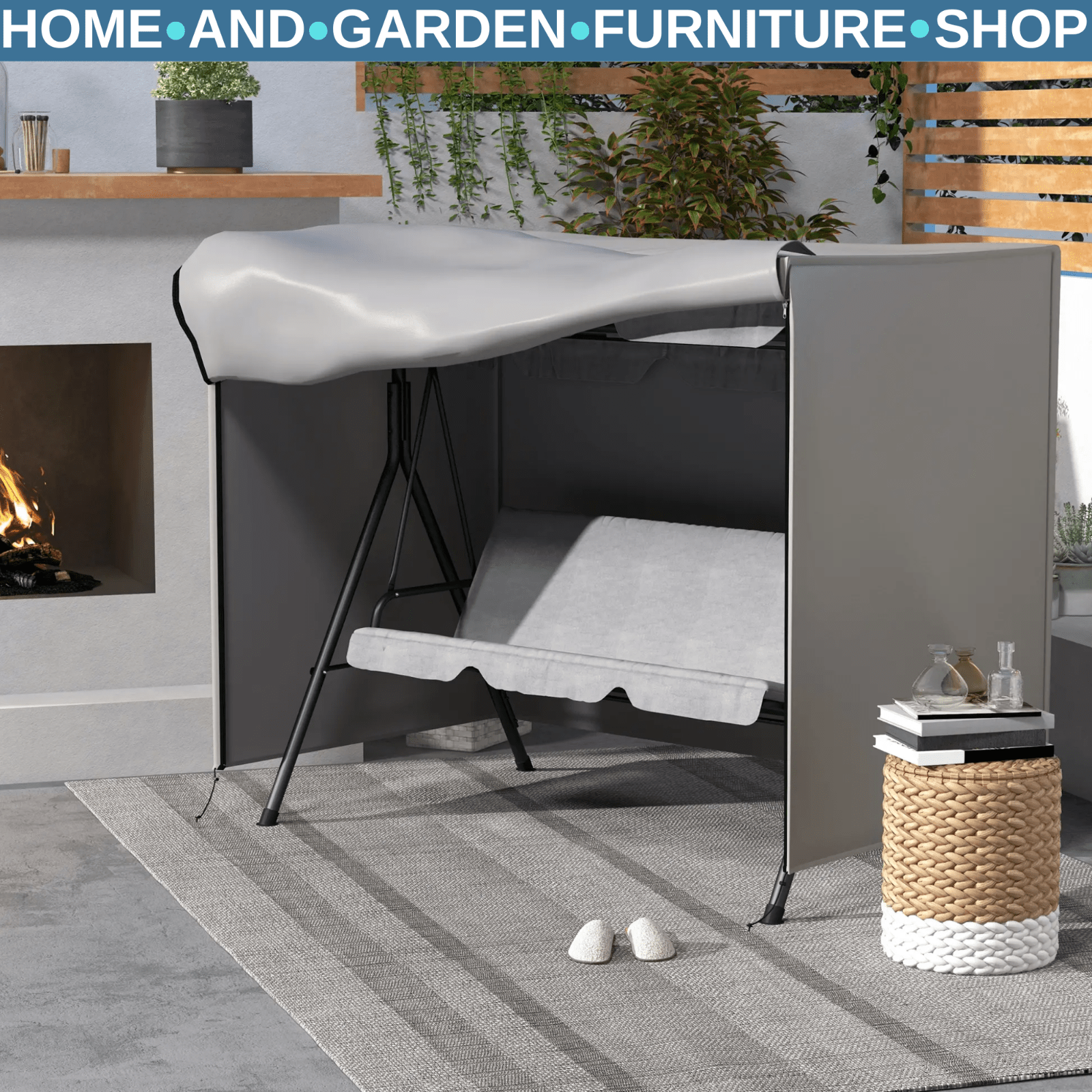 Swing Chair Cover Garden Furniture Rain Protector Large Waterproof Patio Outdoor - Home and Garden Furniture Shop - rustic - furniture