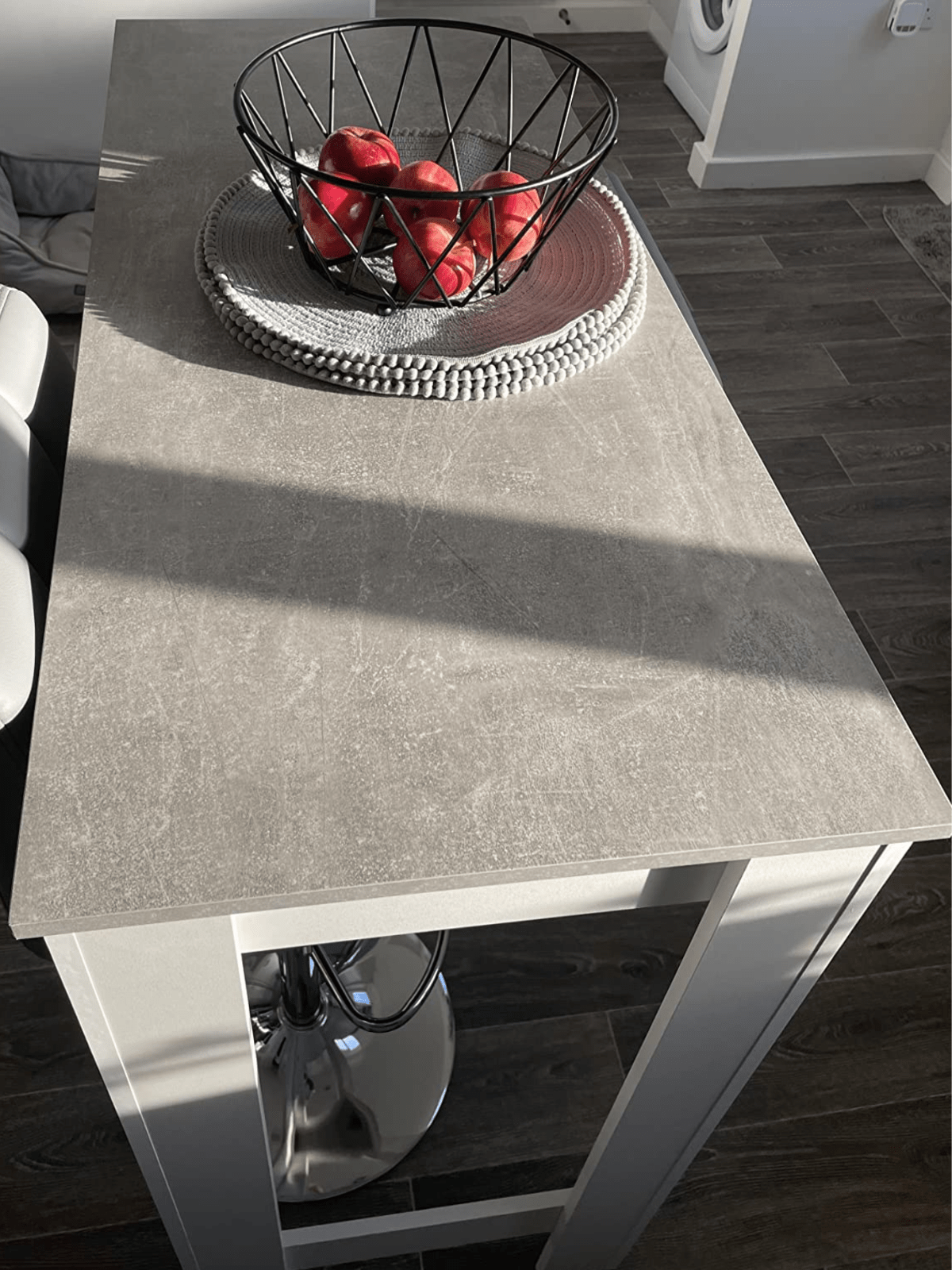 Tall Dining Bar Table 4 Shelves High Kitchen Island Counter Breakfast Table Grey - Home and Garden Furniture Shop - rustic - furniture