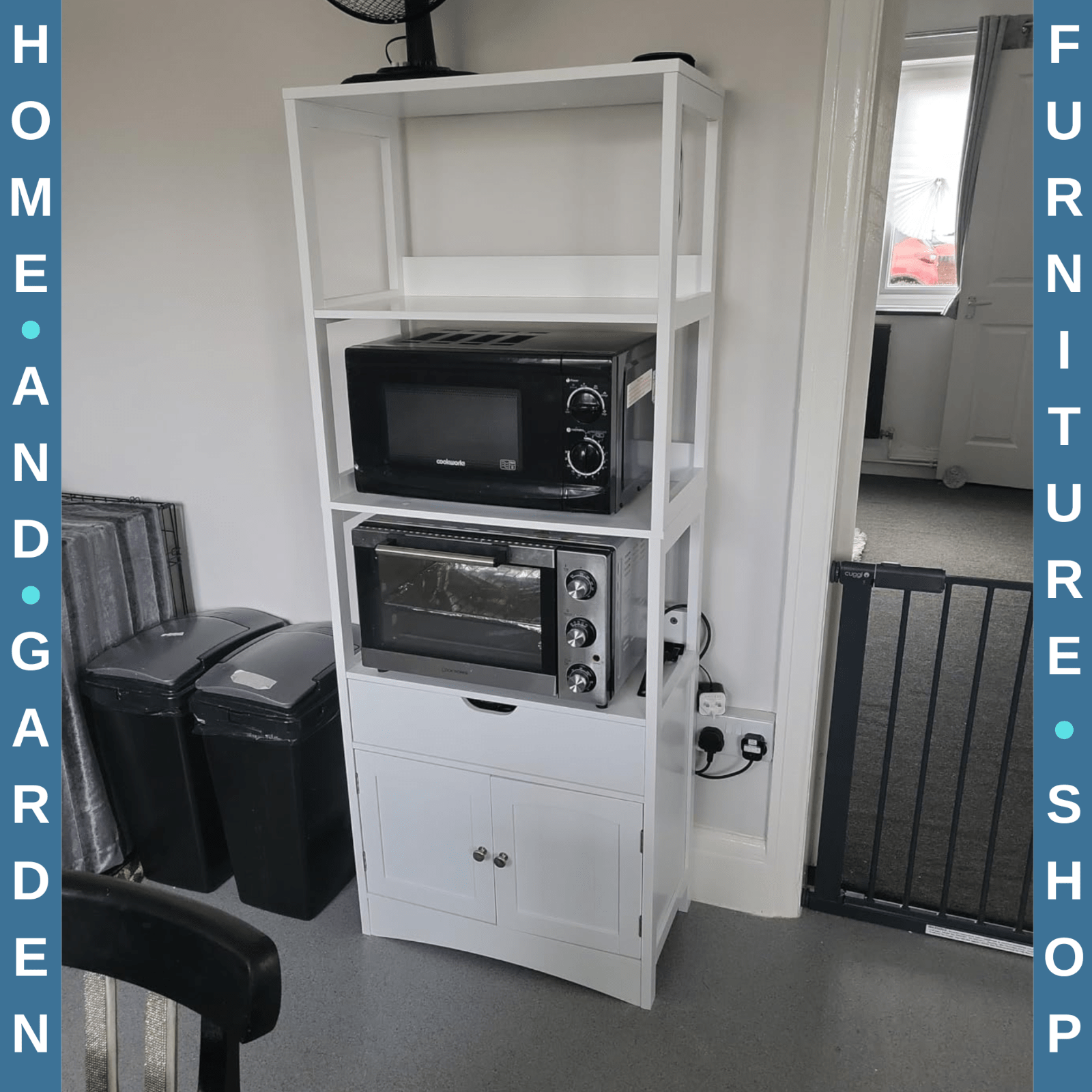 Tall Kitchen Larder Cupboard Large Pantry Storage Cabinet Shelving Unit Drawer - Home and Garden Furniture Shop - rustic - furniture