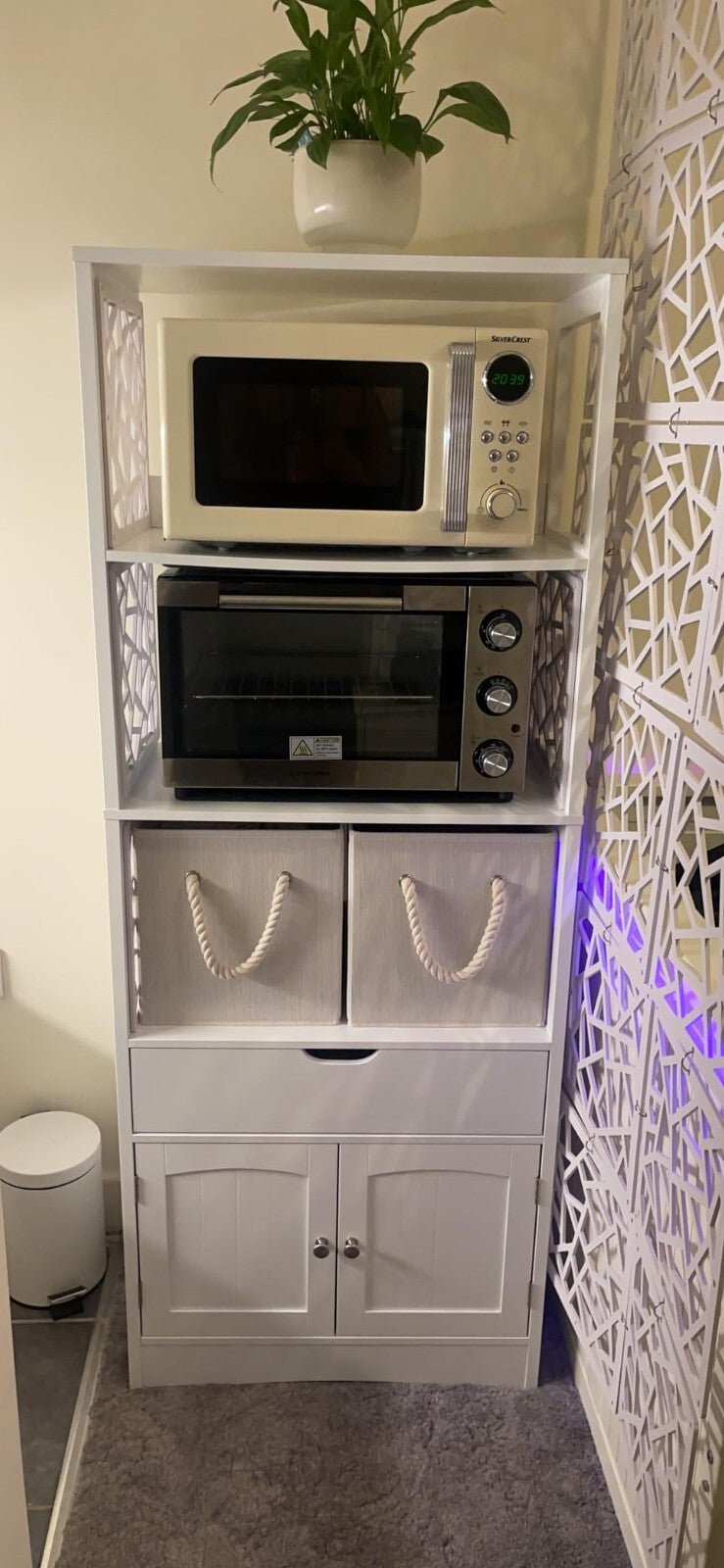 Tall Kitchen Larder Cupboard Large Pantry Storage Cabinet Shelving Unit Drawer - Home and Garden Furniture Shop - rustic - furniture