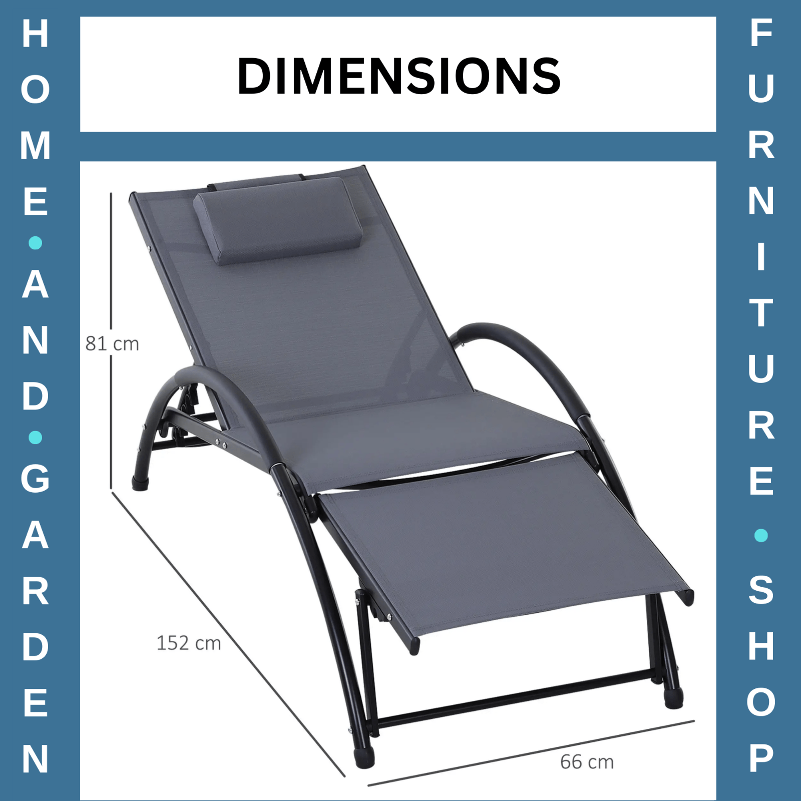 Texteline Adjustable Reclining Sun Lounger w/ Headrest for Garden Patio Poolside - Home and Garden Furniture Shop - #rustic - furniture#
