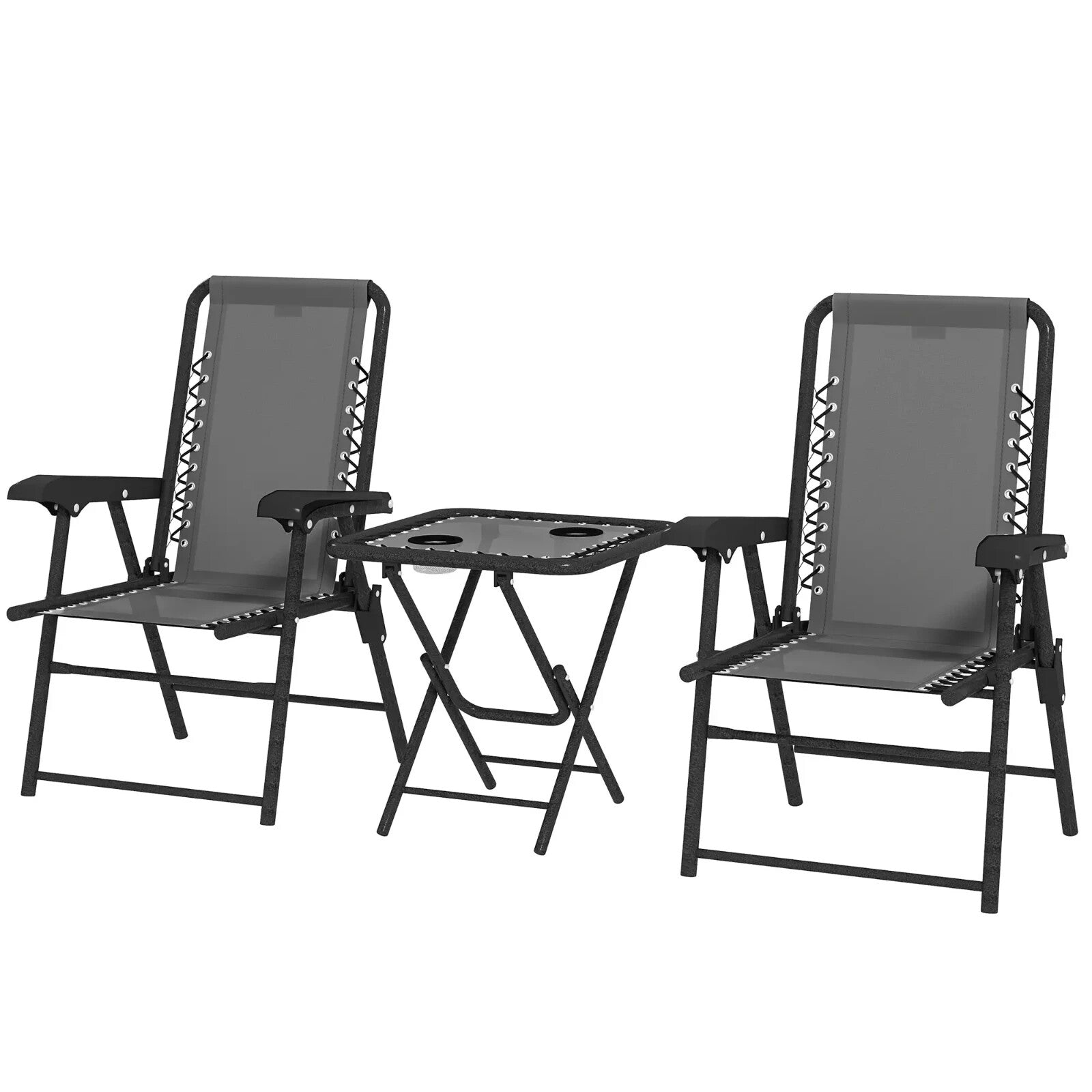 Three Piece Garden Furniture Set with Table and Chairs Outdoor Patio Bistro Set - Home and Garden Furniture Shop - rustic - furniture