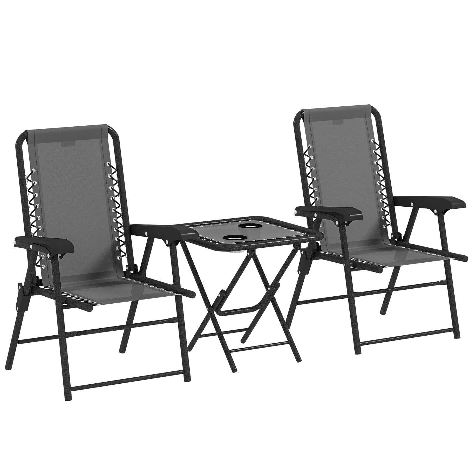 Three Piece Garden Furniture Set with Table and Chairs Outdoor Patio Bistro Set - Home and Garden Furniture Shop - rustic - furniture