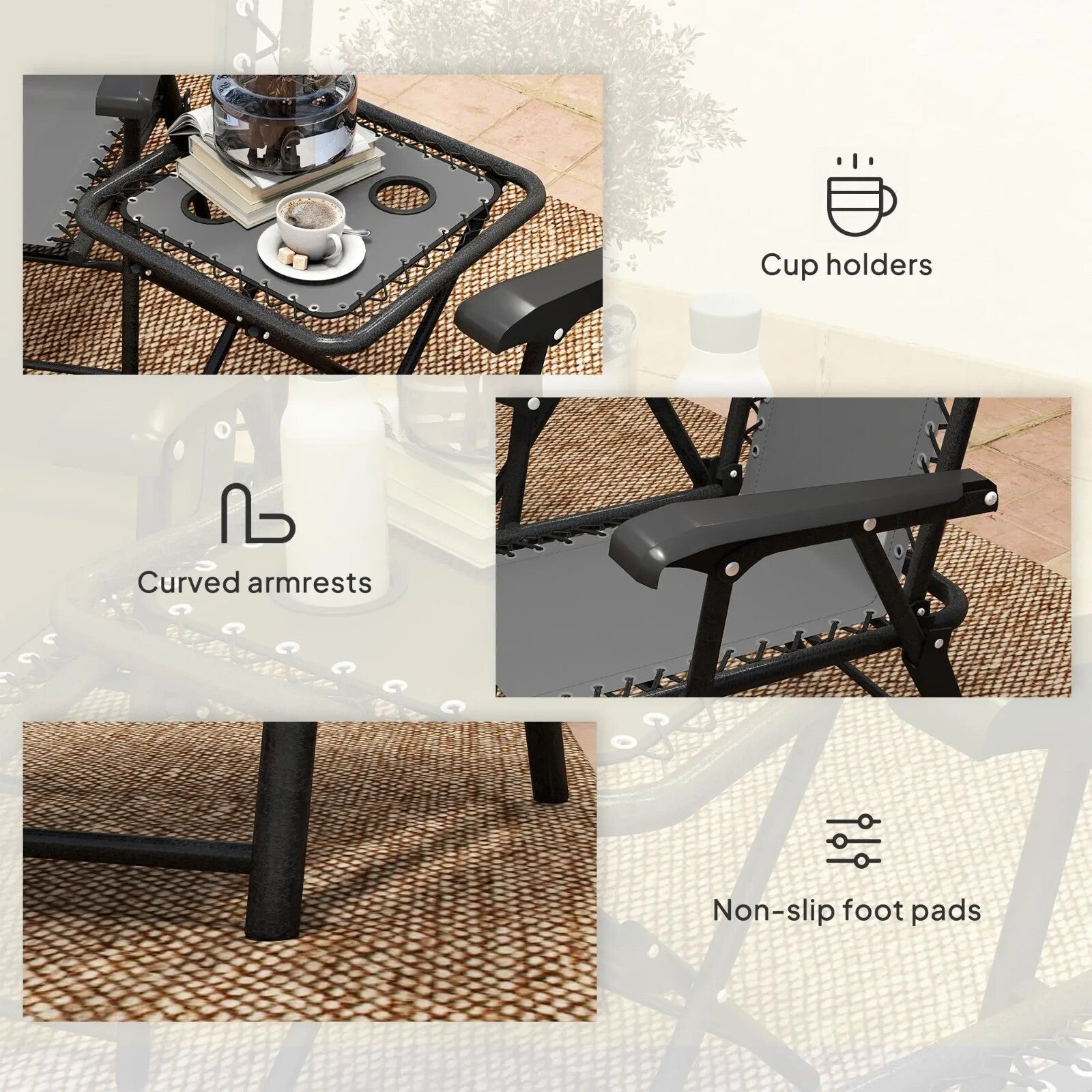 Three Piece Garden Furniture Set with Table and Chairs Outdoor Patio Bistro Set - Home and Garden Furniture Shop - rustic - furniture
