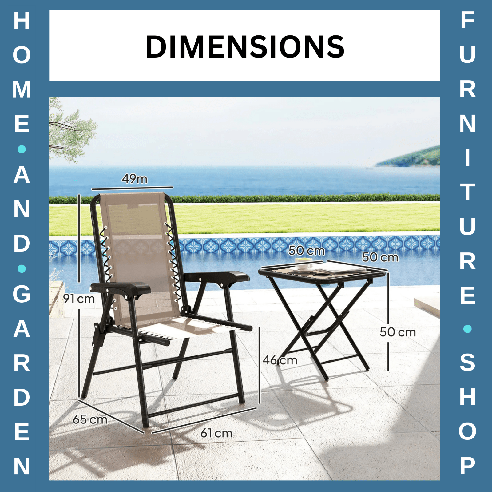 Three Piece Garden Table and Chair Set Outdoor Furniture Patio Bistro Set - Home and Garden Furniture Shop - rustic - furniture