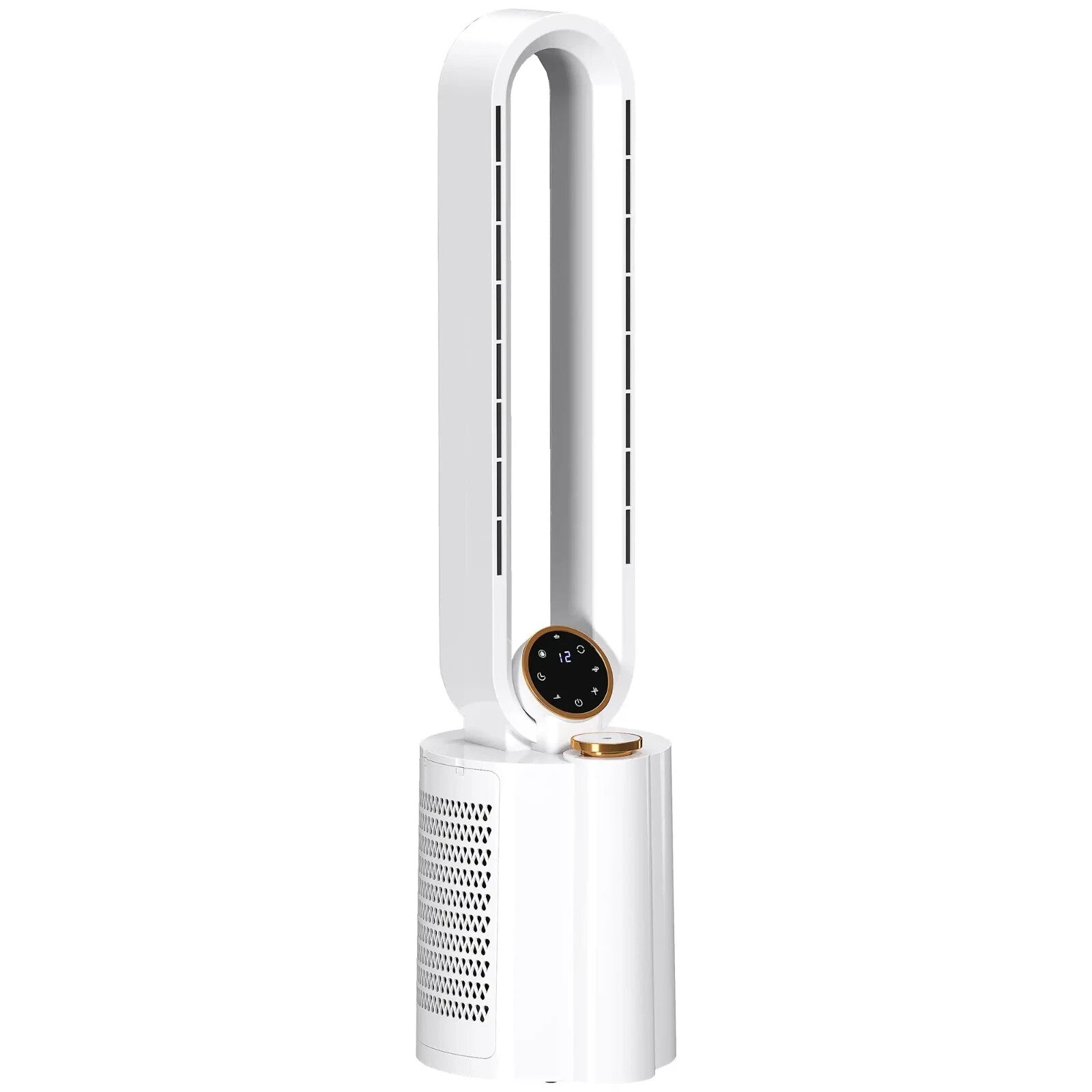 Tower Fan Bladeless Remote Control With Oscillation, Timer & 12 - Speed White - Home and Garden Furniture Shop - rustic - furniture