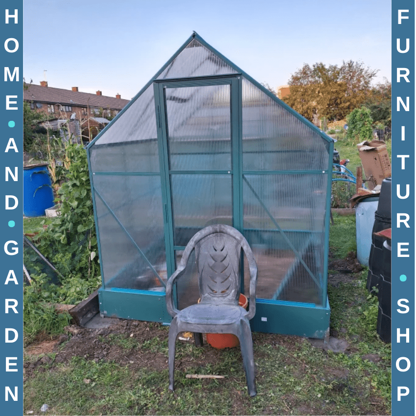 Walk In Greenhouse 6x6 FT with Foundation and Temperature Controlled Window - Home and Garden Furniture Shop - rustic - furniture