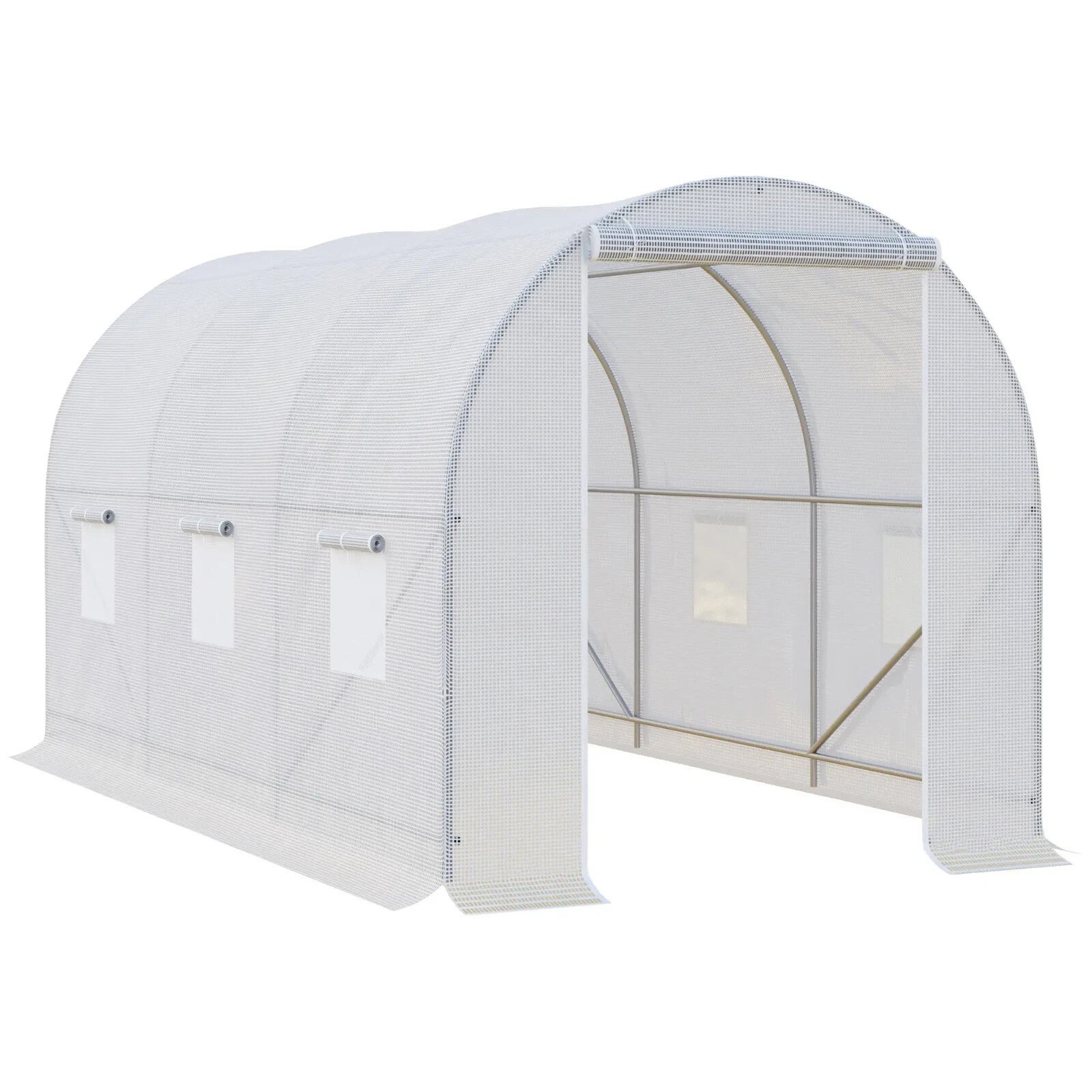 Walk In Greenhouse Large Polytunnel Windows Galvanised Garden Grow Tent Plants - Home and Garden Furniture Shop - rustic - furniture