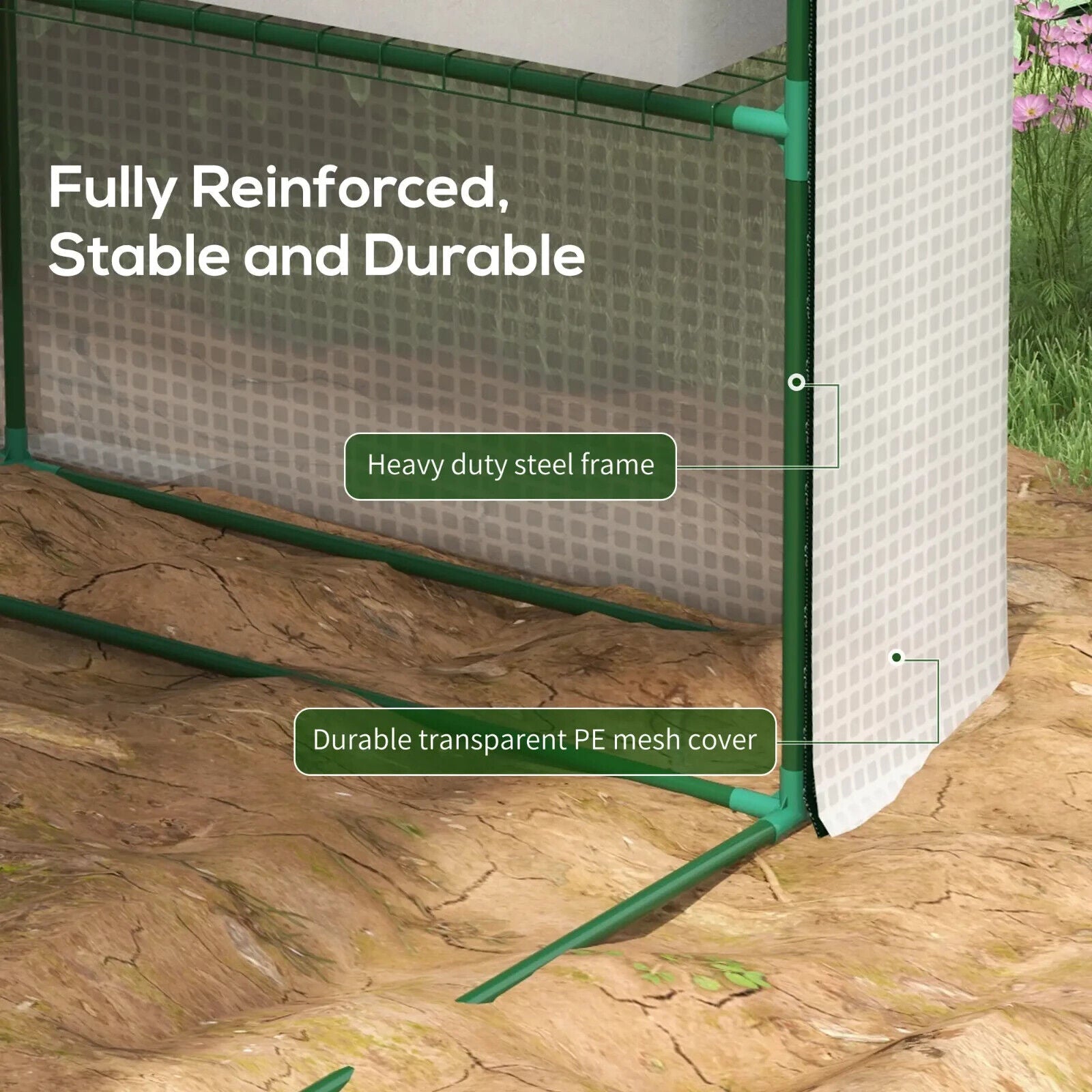 Walk In Greenhouse with 4 Tier 24 Shelves Zipped Door Portable Grow House - Home and Garden Furniture Shop - #rustic - furniture#