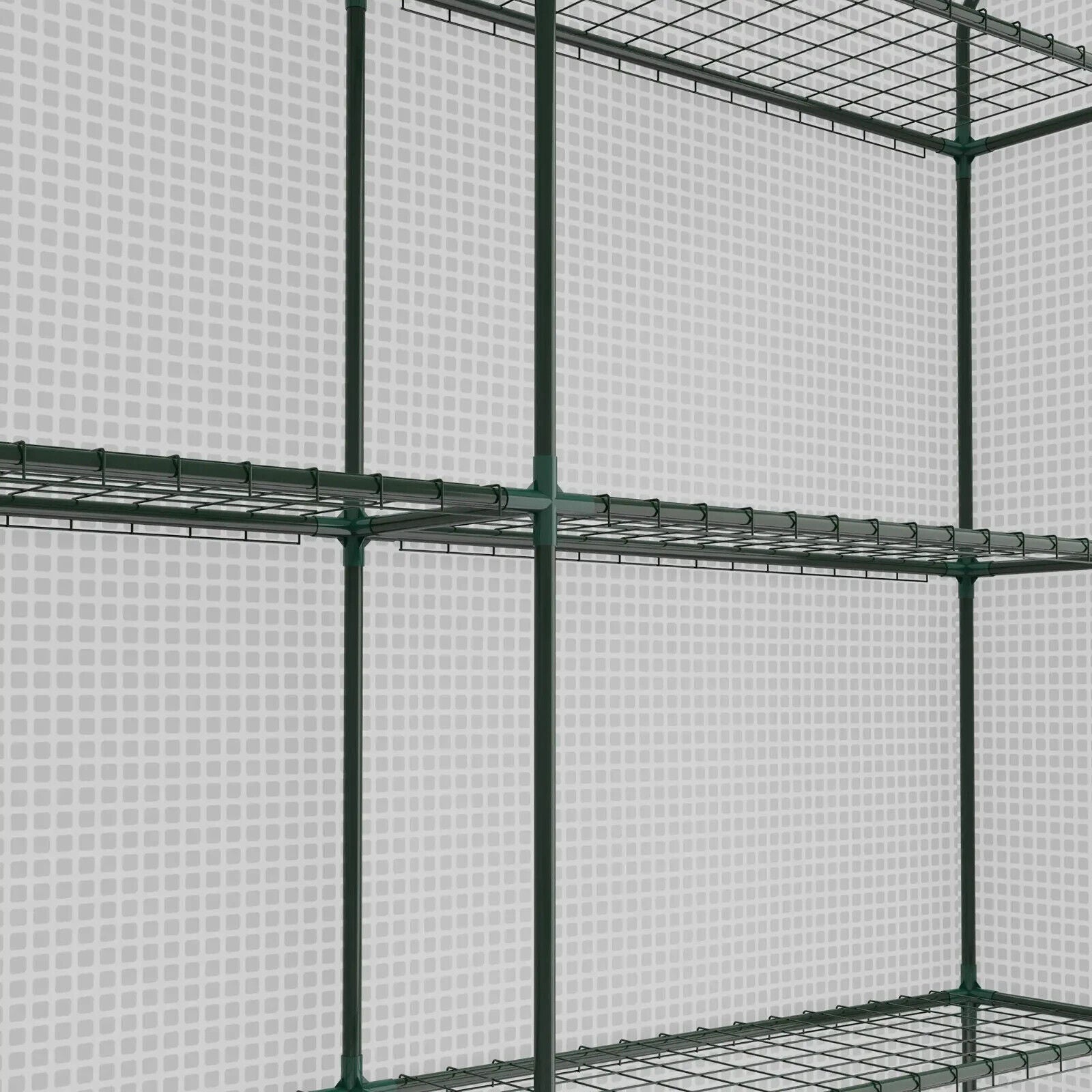 Walk In Greenhouse with 4 Tier 24 Shelves Zipped Door Portable Grow House - Home and Garden Furniture Shop - #rustic - furniture#