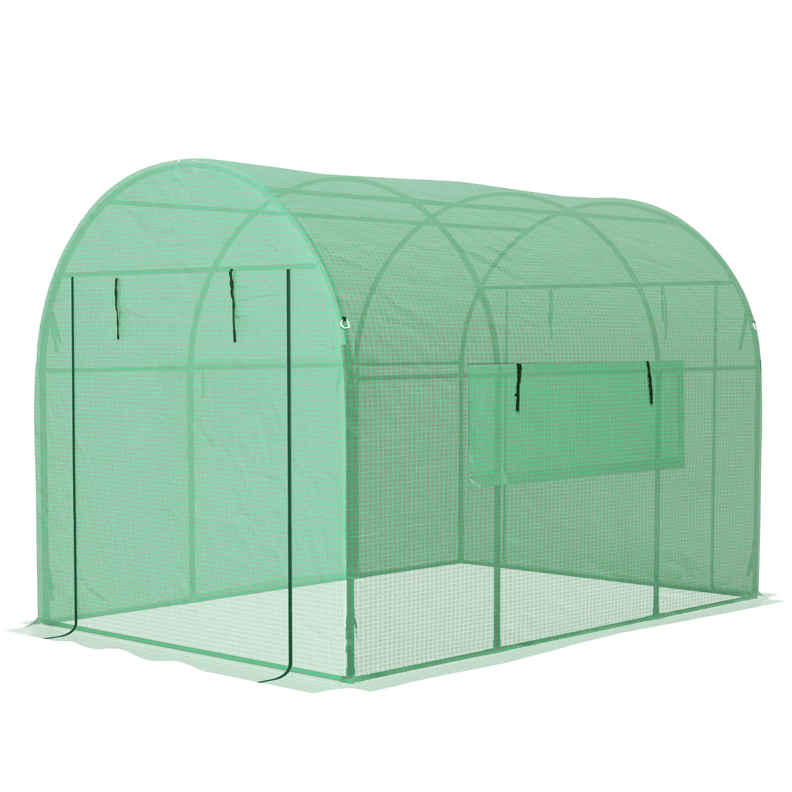 Walk In Polytunnel Greenhouse Doors Mesh Windows Plant Grow House Steel Frame - Home and Garden Furniture Shop - #rustic - furniture#