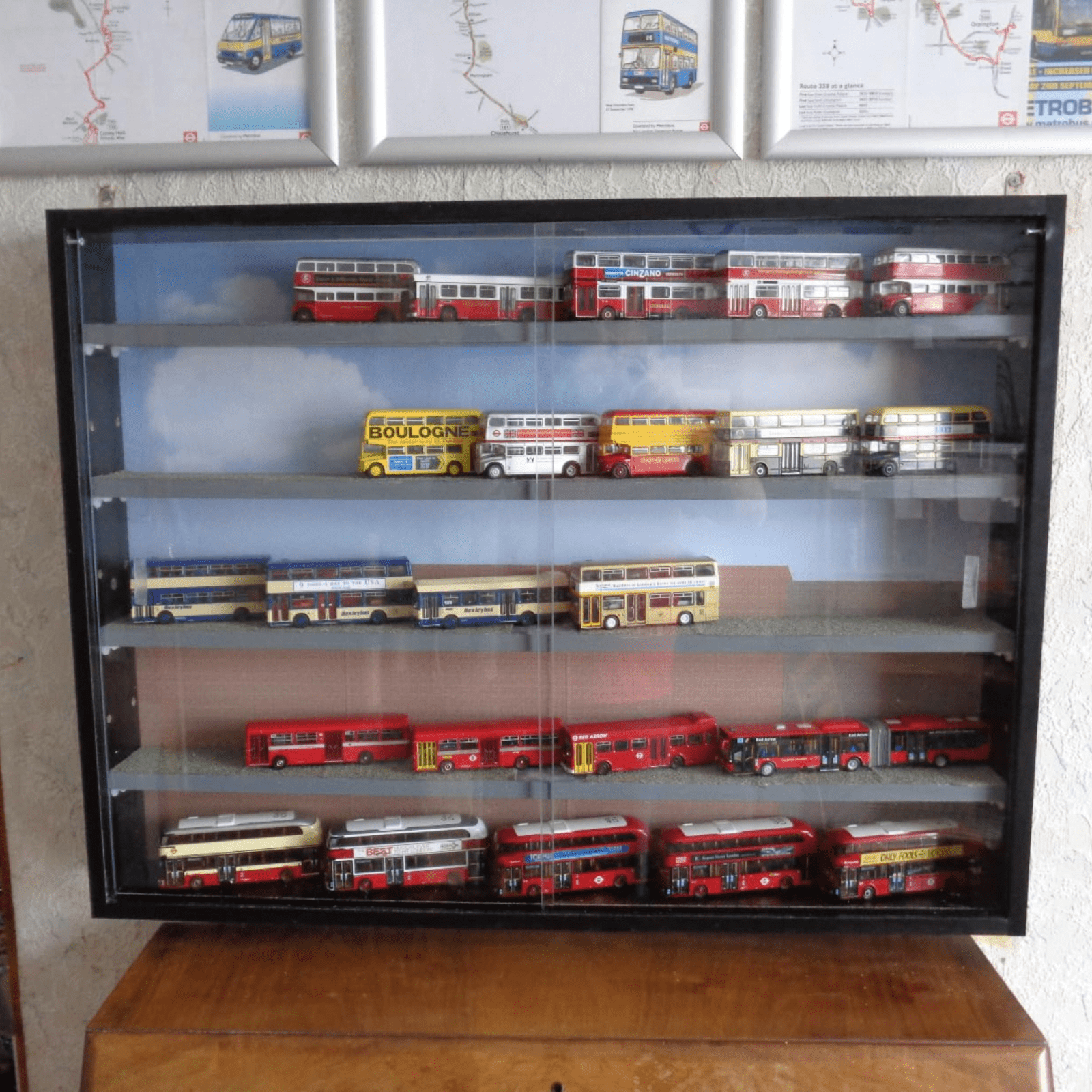 Wall Glass Display Cabinet Models Vitrine Collectors Storage Box 5 Shelves Unit - Home and Garden Furniture Shop - rustic - furniture