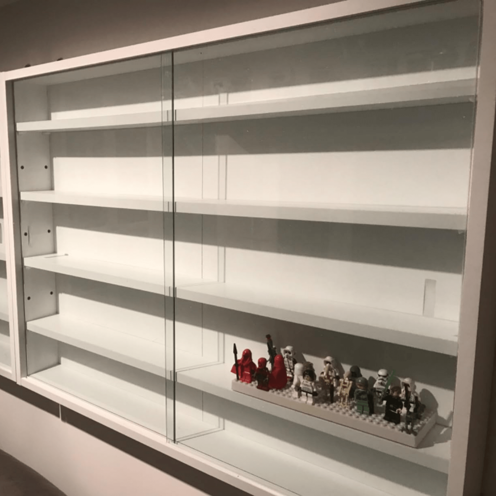 Wall Glass Display Cabinet Models Vitrine Collectors Storage Box 5 Shelves Unit - Home and Garden Furniture Shop - rustic - furniture