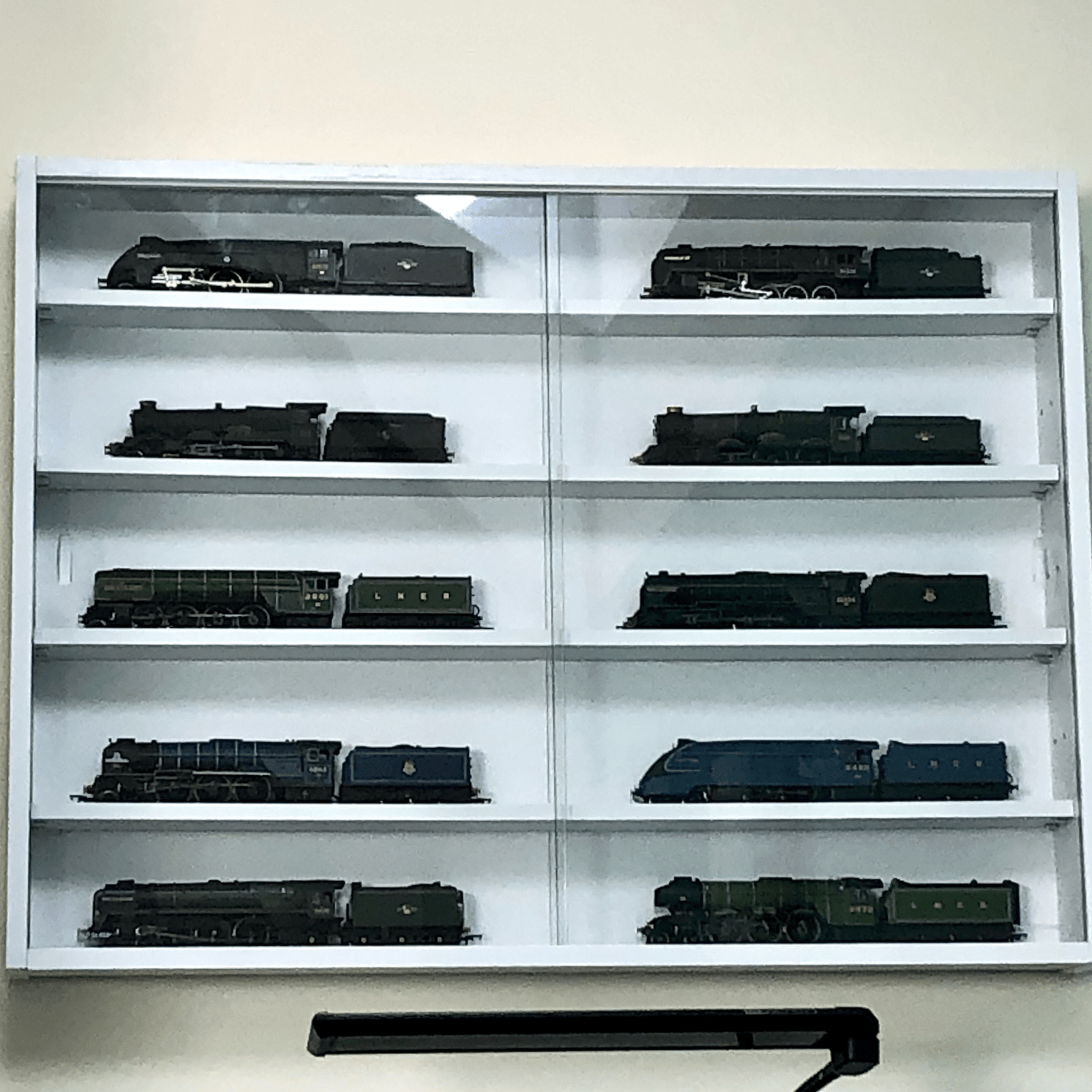 Wall Glass Display Cabinet Models Vitrine Collectors Storage Box 5 Shelves Unit - Home and Garden Furniture Shop - rustic - furniture