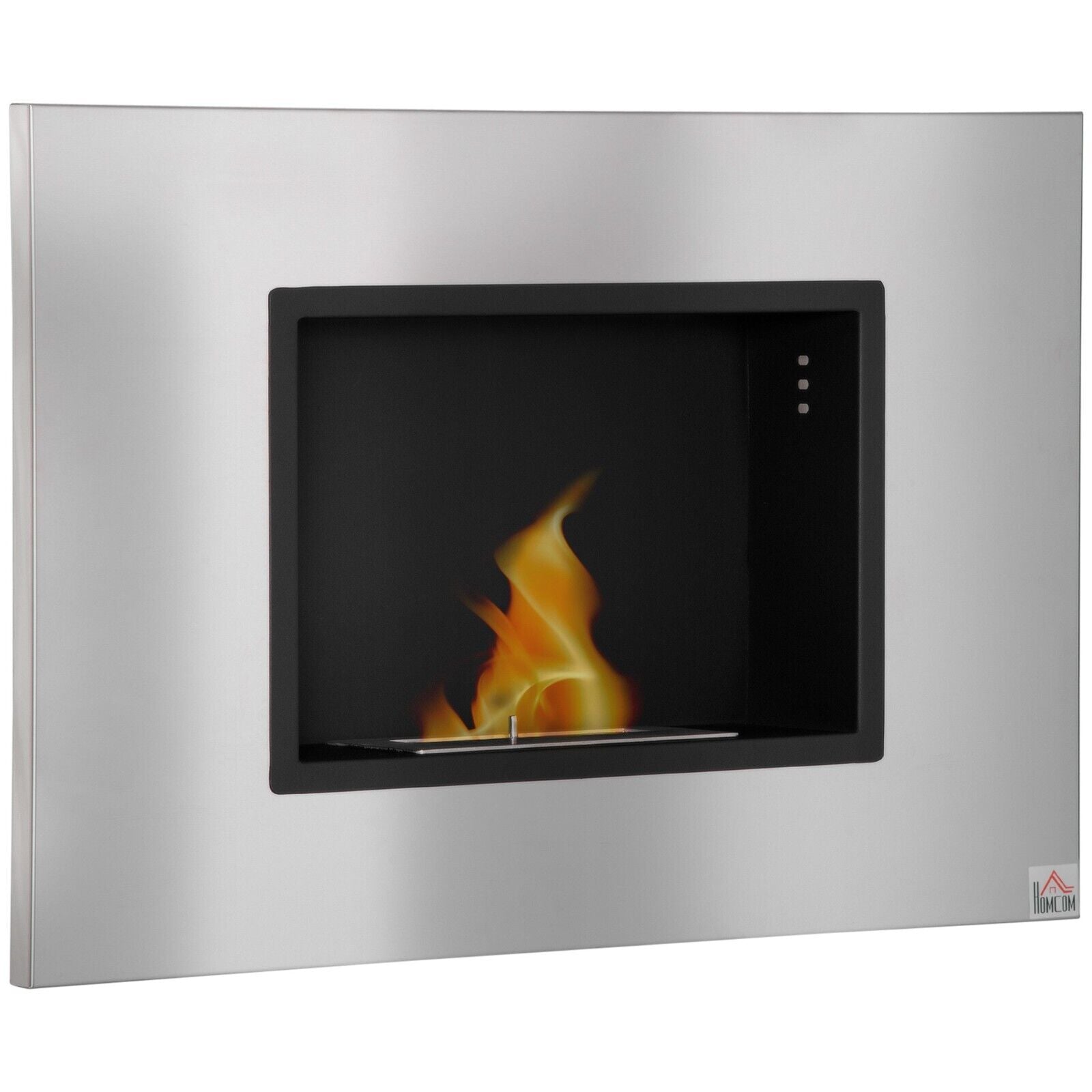 Wall Mounted Ethanol Fireplace Bioethanol Heater Fire 1.2L Tank 3 Hours Burning - Home and Garden Furniture Shop - #rustic - furniture#