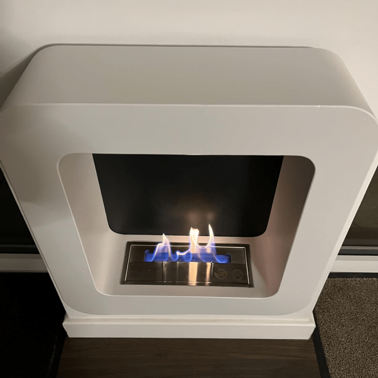 Wall Mounted Ethanol Fireplace Bioethanol Heater Fire 1L Tank 2.5 Hours Burning - Home and Garden Furniture Shop - #rustic - furniture#