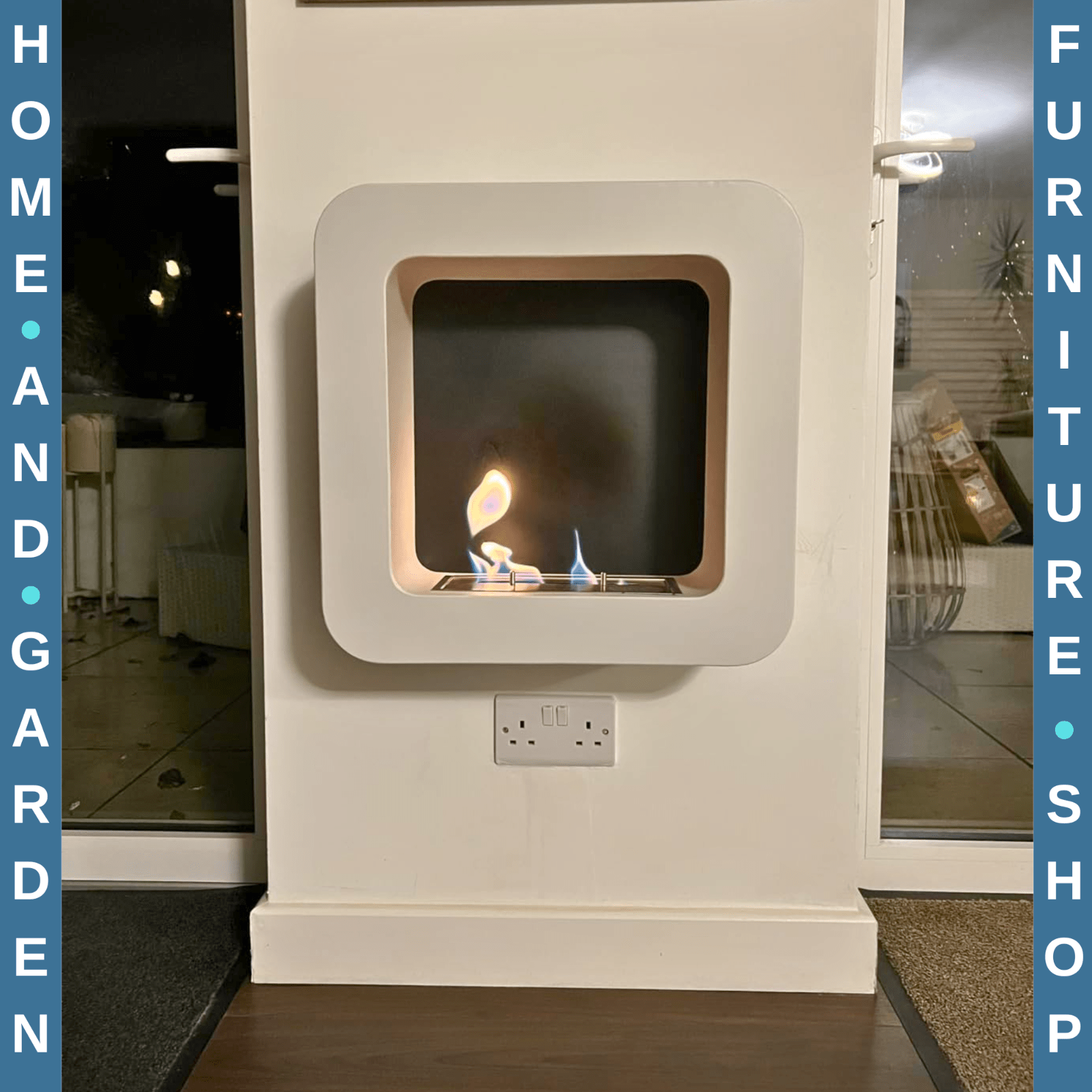 Wall Mounted Ethanol Fireplace Bioethanol Heater Fire 1L Tank 2.5 Hours Burning - Home and Garden Furniture Shop - #rustic - furniture#