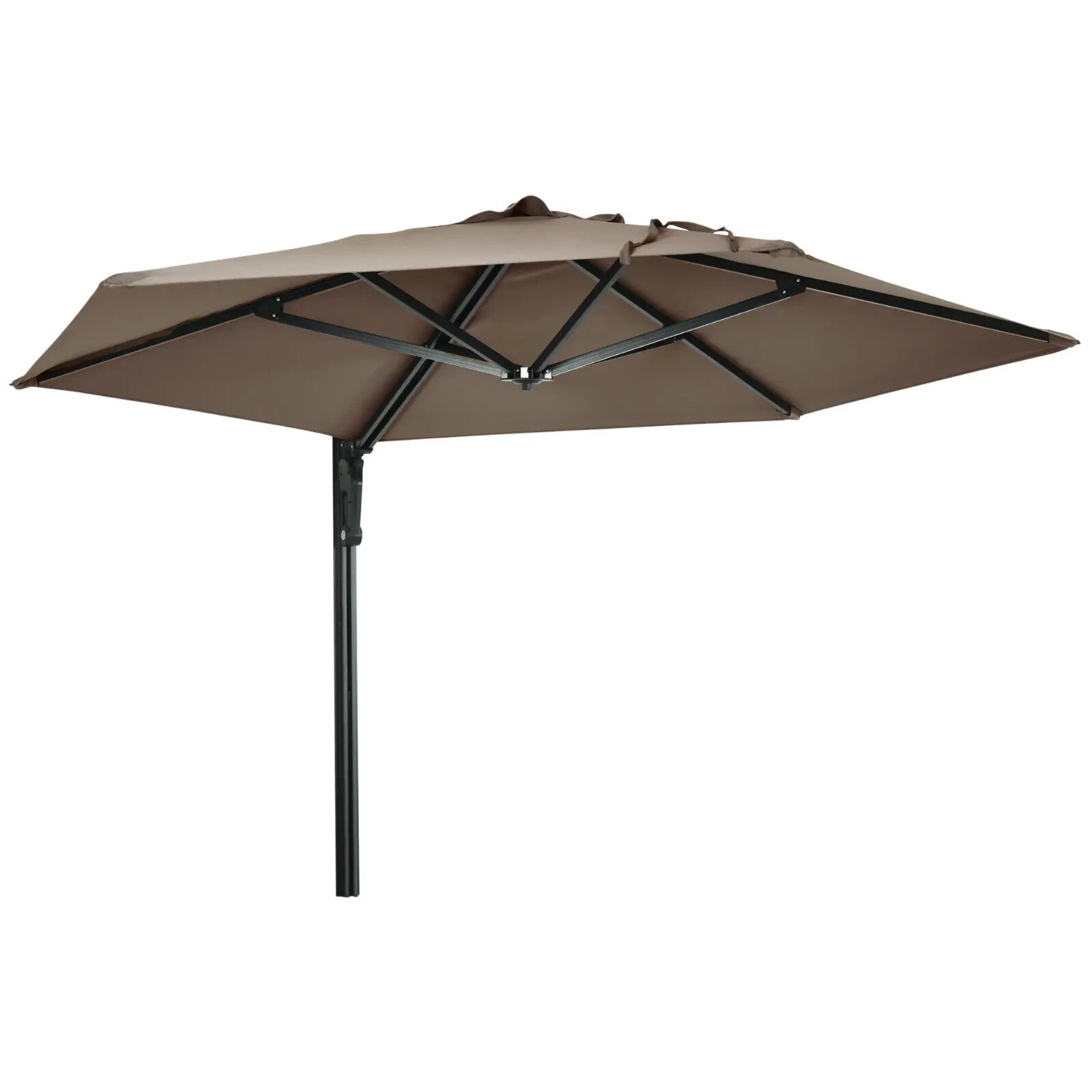 Wall Mounted Parasol 180 Degree Canopy Outdoor Patio Umbrella for Garden Porch - Home and Garden Furniture Shop - rustic - furniture