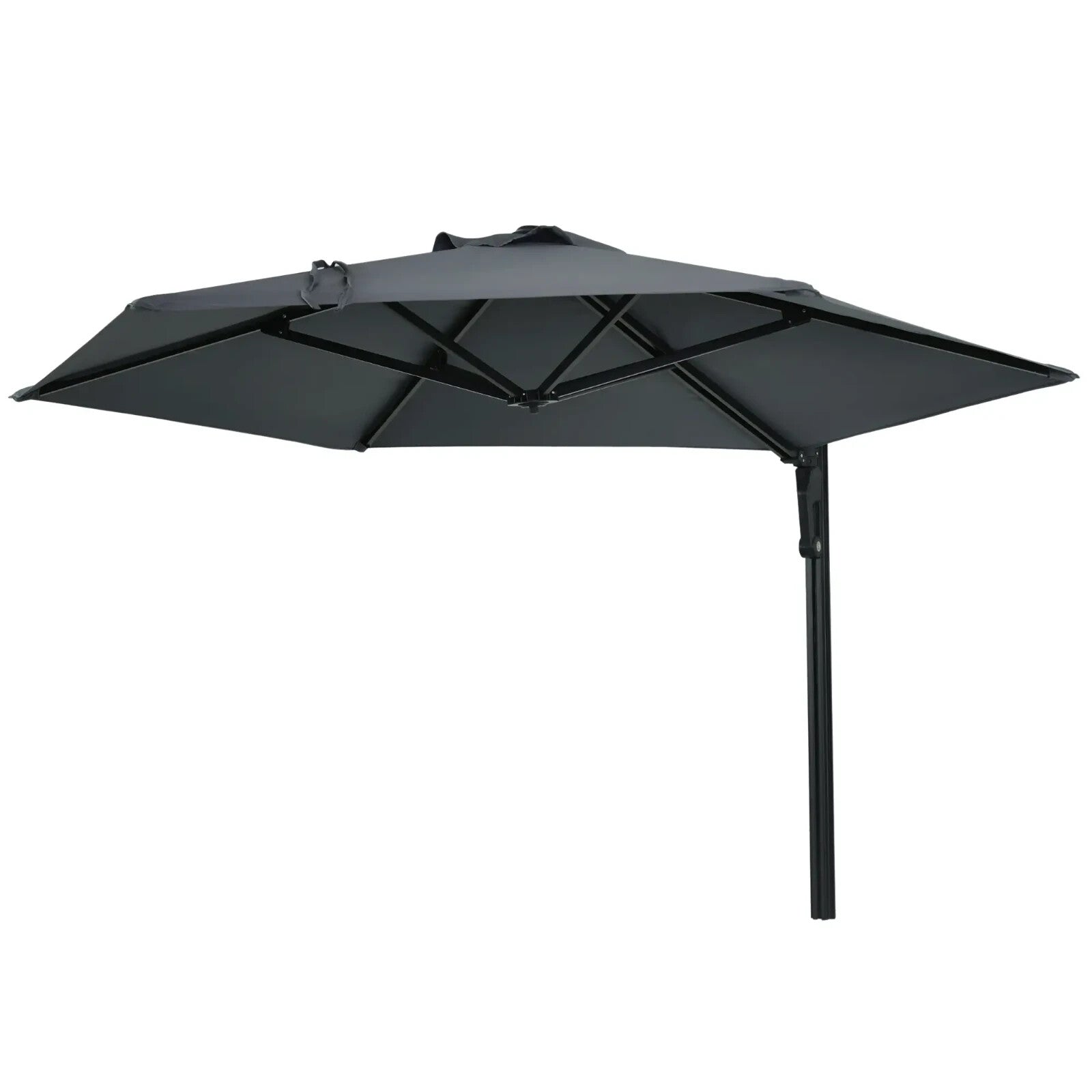 Wall Mounted Parasol 180 Degree Rotating Canopy Patio Garden Umbrella for Porch - Home and Garden Furniture Shop - rustic - furniture