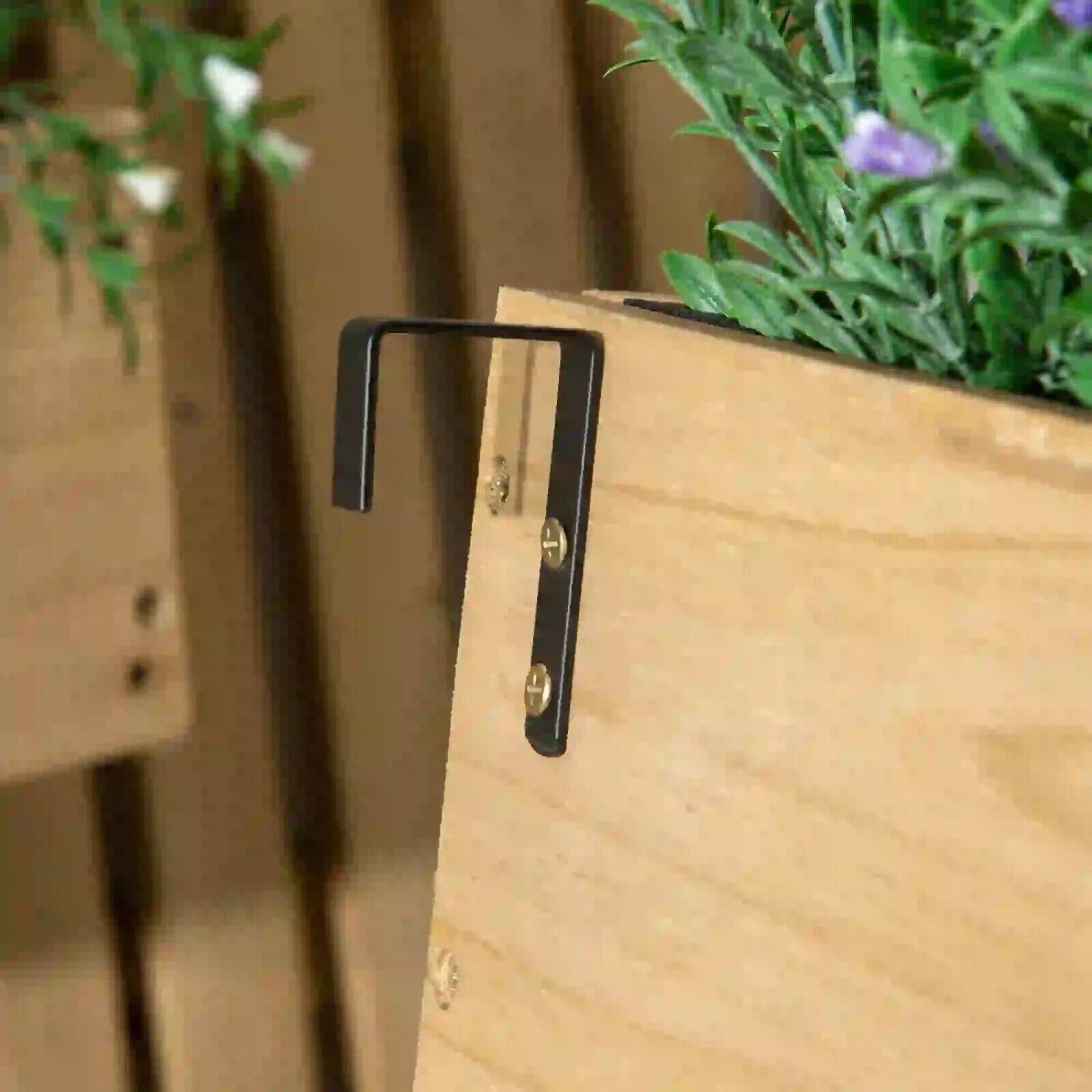 Wall Mounted Wooden Garden Planters w/ Trellis Drainage Holes and 3 Raised Boxes - Home and Garden Furniture Shop - #rustic - furniture#
